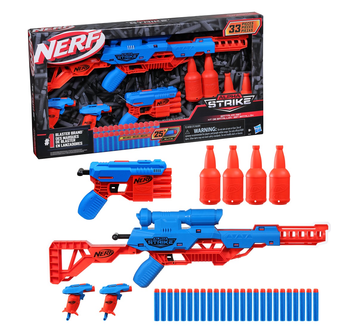 NERF Alpha Strike Battalion Set, Multicolor,  8Y+