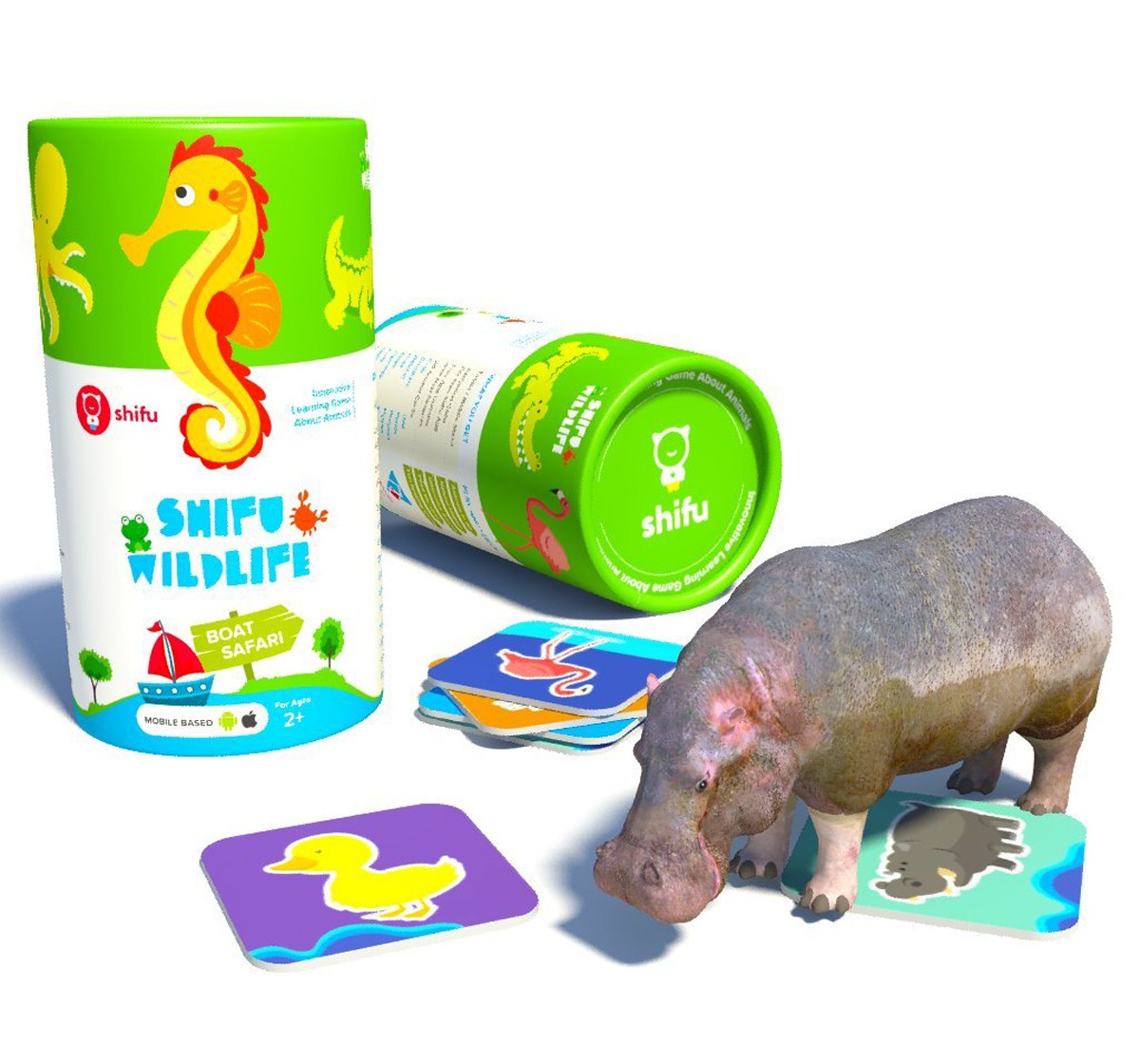 Playshifu Shifu Wildlife Boat Safari with 20 Animals in 3D Augmented Reality game Augmented Reality for Kids age 2Y+