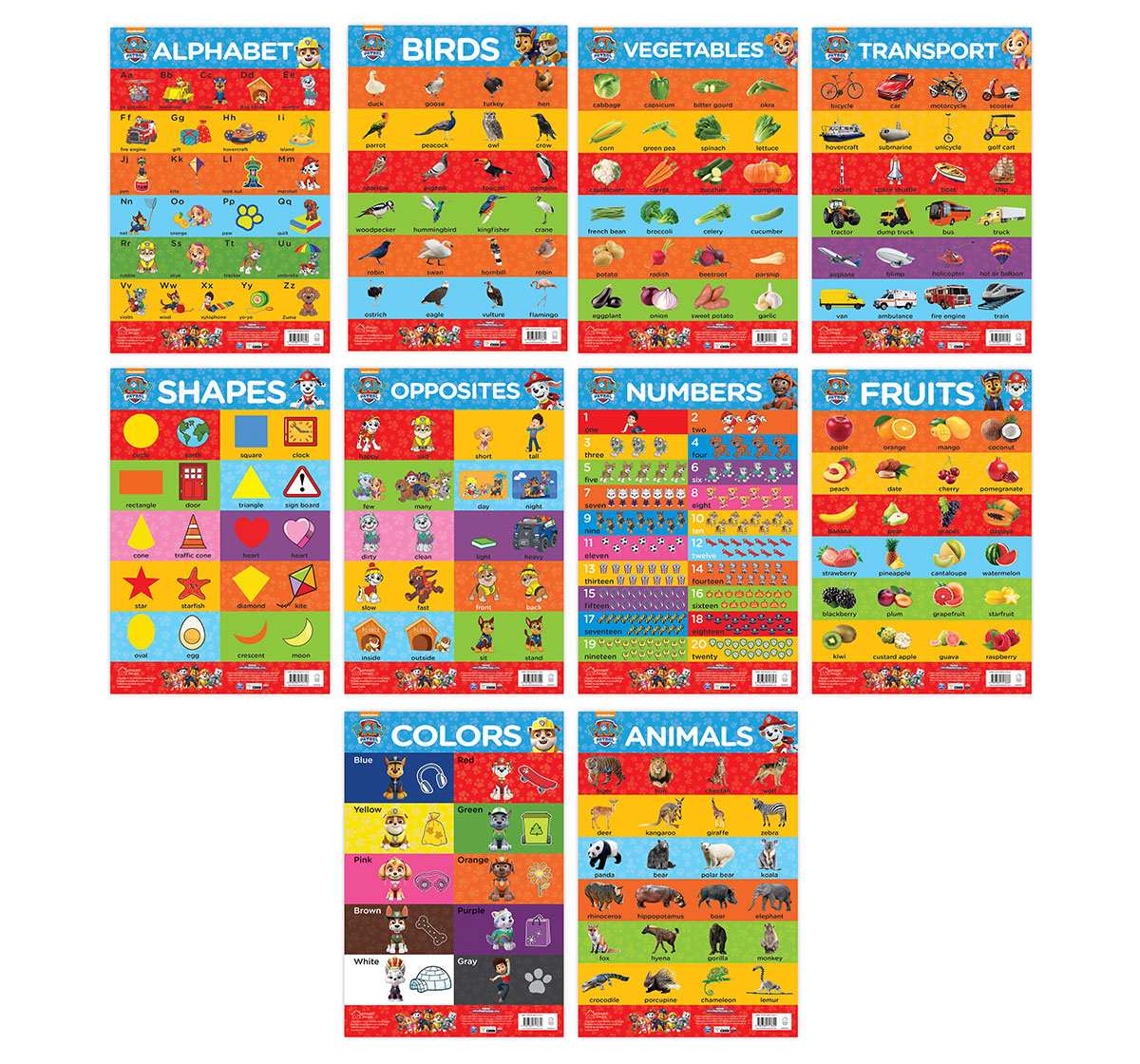 Wonder House Books Paw Patrol My First Early Learning Charts Paperback Multicolor 0M+
