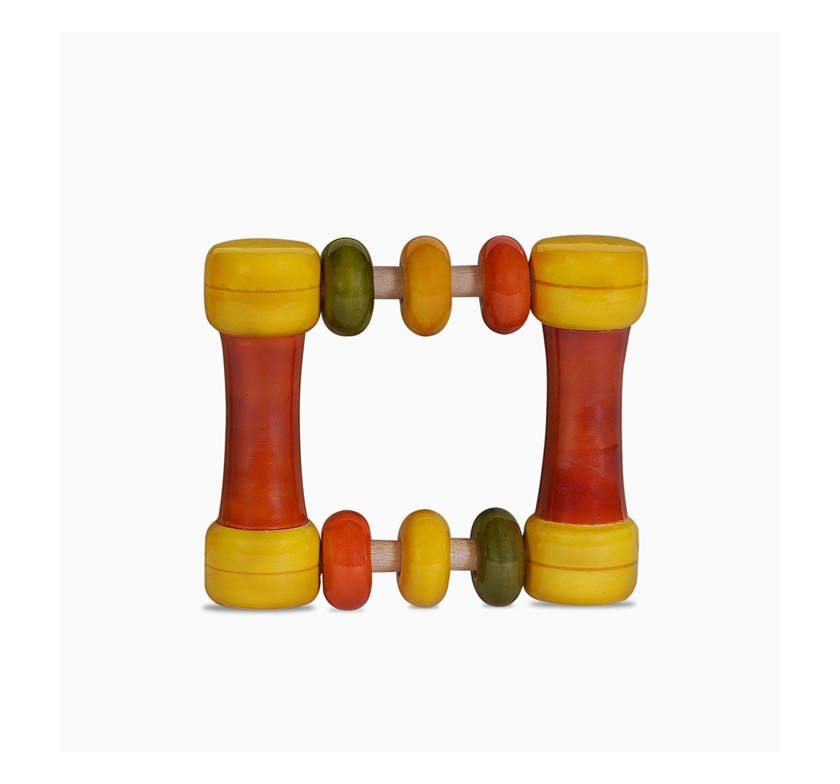 Folktales Handmade Wooden Kit Kat Rattle 2 Wooden Toys for Kids age 0M+