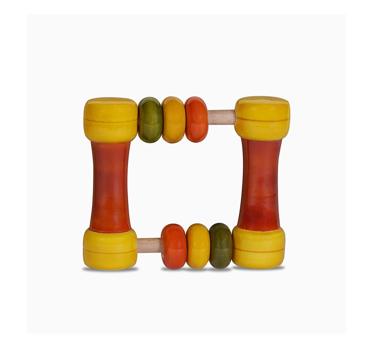 Folktales Handmade Wooden Kit Kat Rattle 2 Wooden Toys for Kids age 0M+