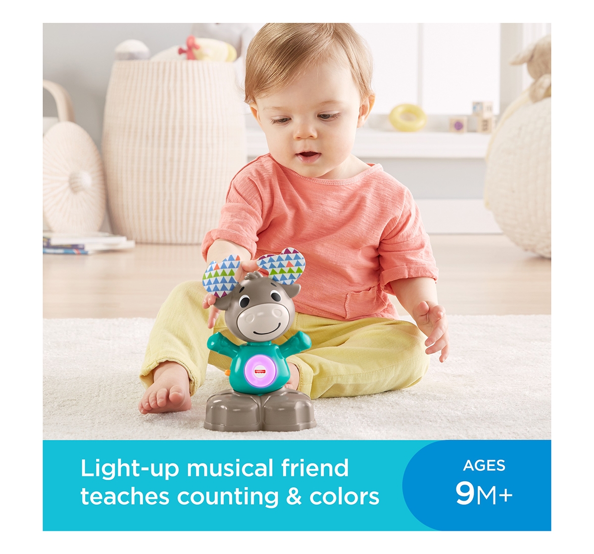 Fisher-Price | Fisher-Price Linkimals Musical Moose, Learning Toys for Kids age 9M+ 3