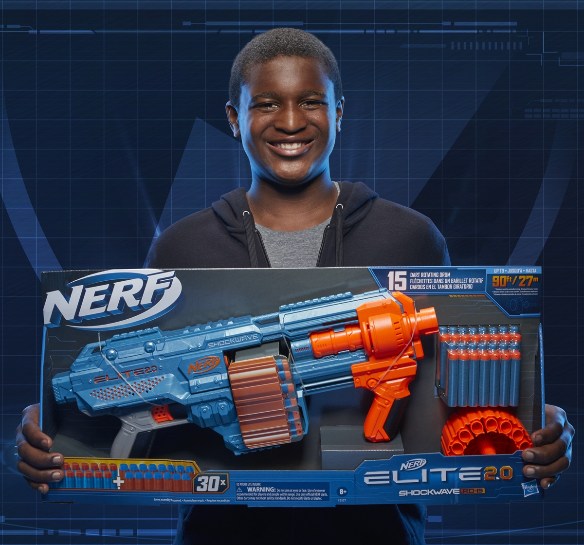 Nerf | Nerf Elite 2.0 Shockwave RD 15 Blaster for kids 8Y+, Multicolour 5