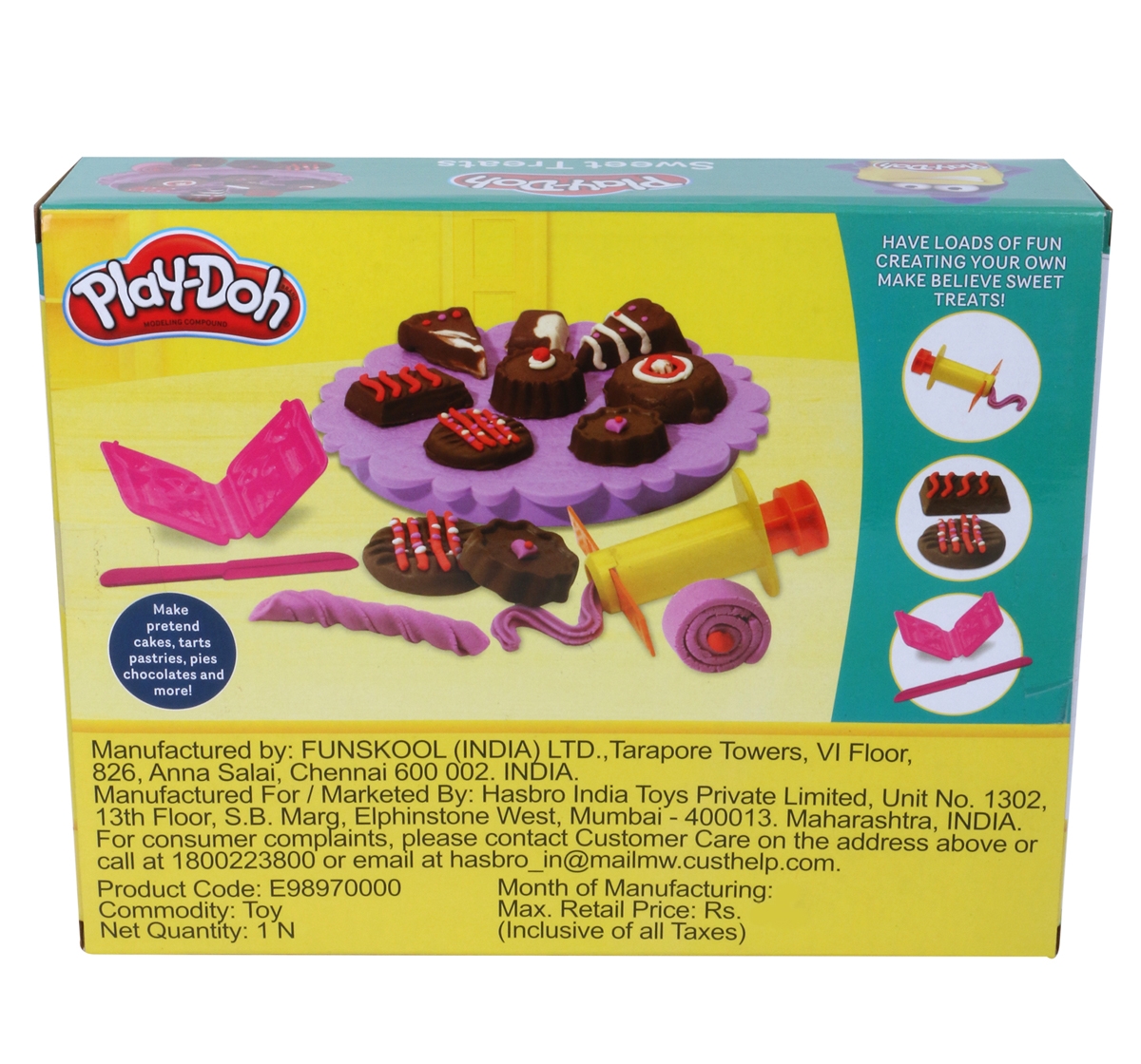 Play-Doh | Play Doh Sweet Treats Playset for Kids 3Y+, Multicolour 4