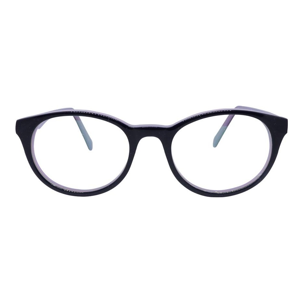 Blue Shield Zero Power Kids Computer Glasses Round Purple Acetate Small 61403AF