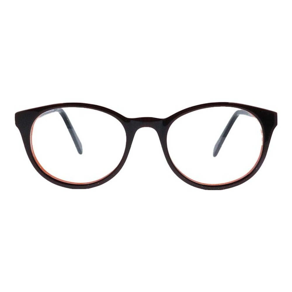 Blue Shield Zero Power Kids Computer Glasses Round Black Acetate Small 61403AF