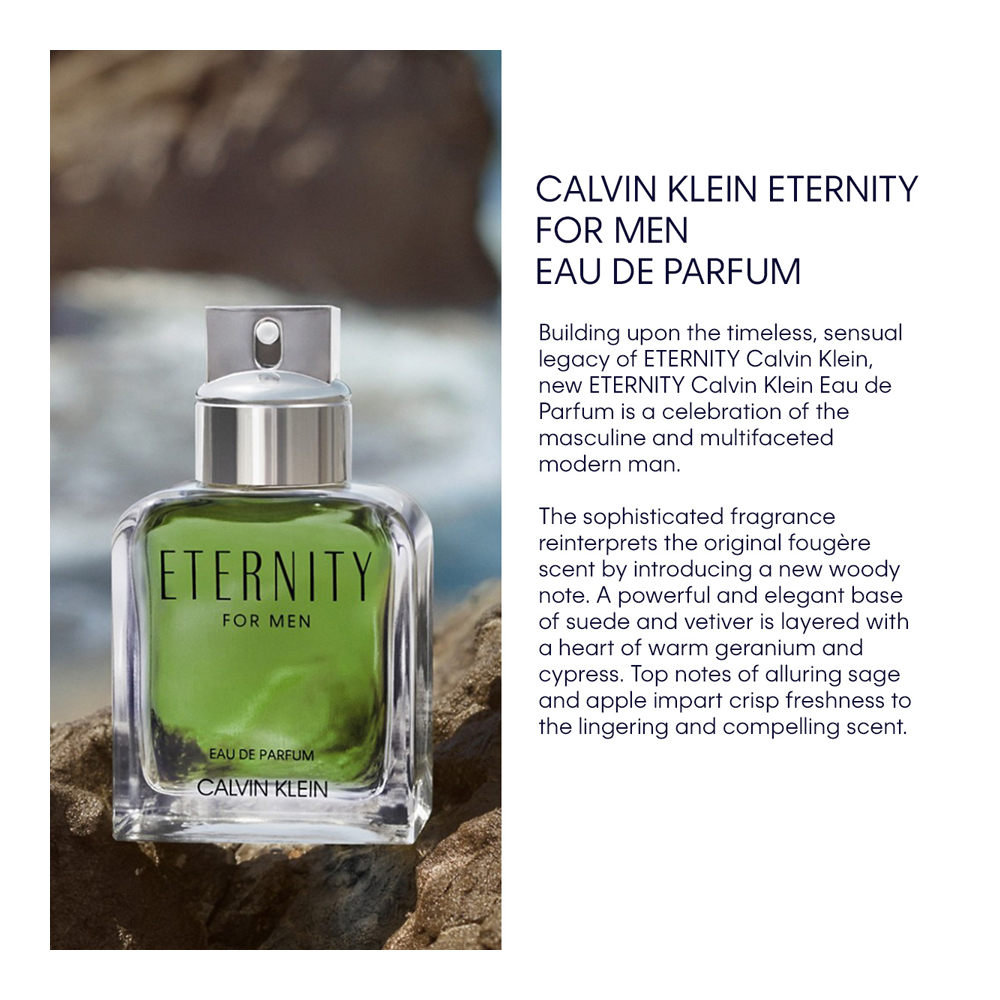 Eternity Eau De Parfum For Him Male Perfume 100ml