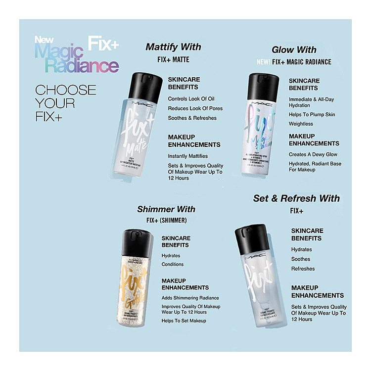 Fix+ Setting Spray Magic Radiance - Moisturizing Skin Mist • 100ml