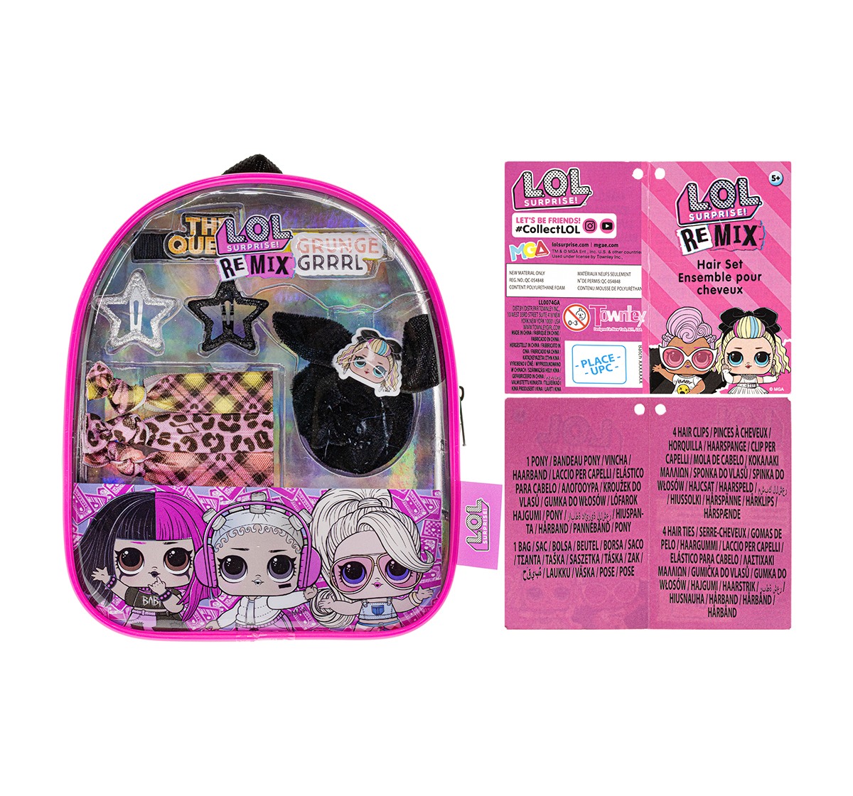 Townley Girl LOL Hair Accessories Gift Bag Toileteries and Makeup for Girls age 3Y+