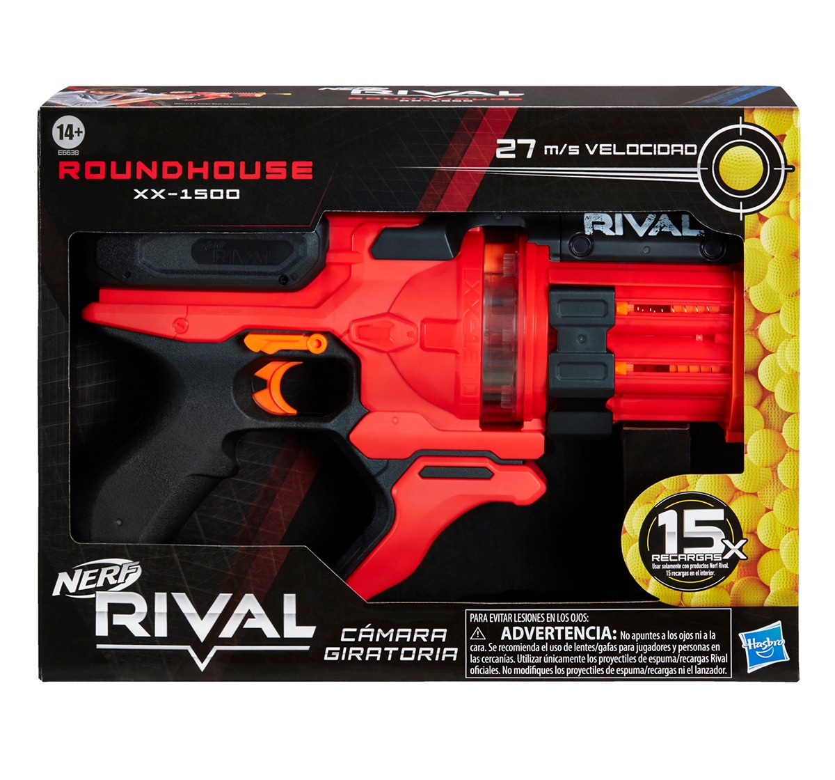 NERF Rival Roundhouse XX-1500 Blaster, Red, 14Y+