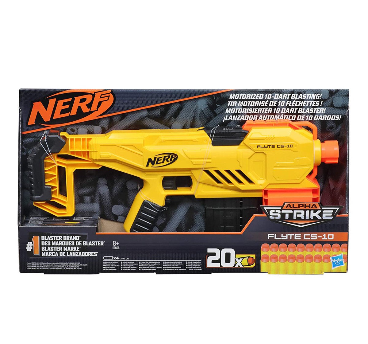 NERF Alpha Strike Flyte CS-10 Motorized Blaster Multicolour, 8Y+