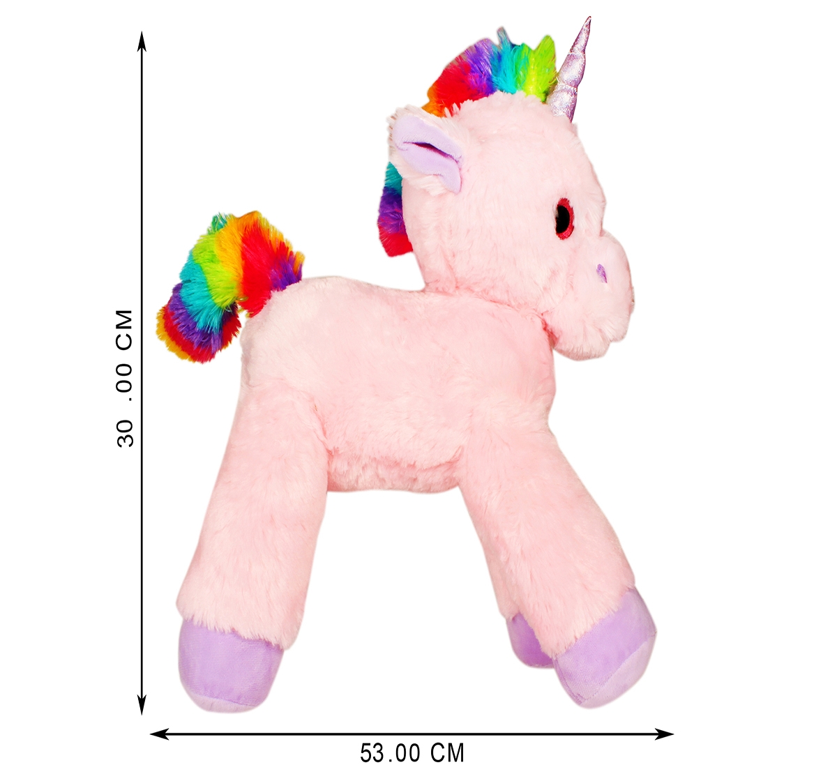 Fuzzbuzz | Fuzzbuzz Lying Unicorn Plush  - 53Cm (Pink), 0M+ 3