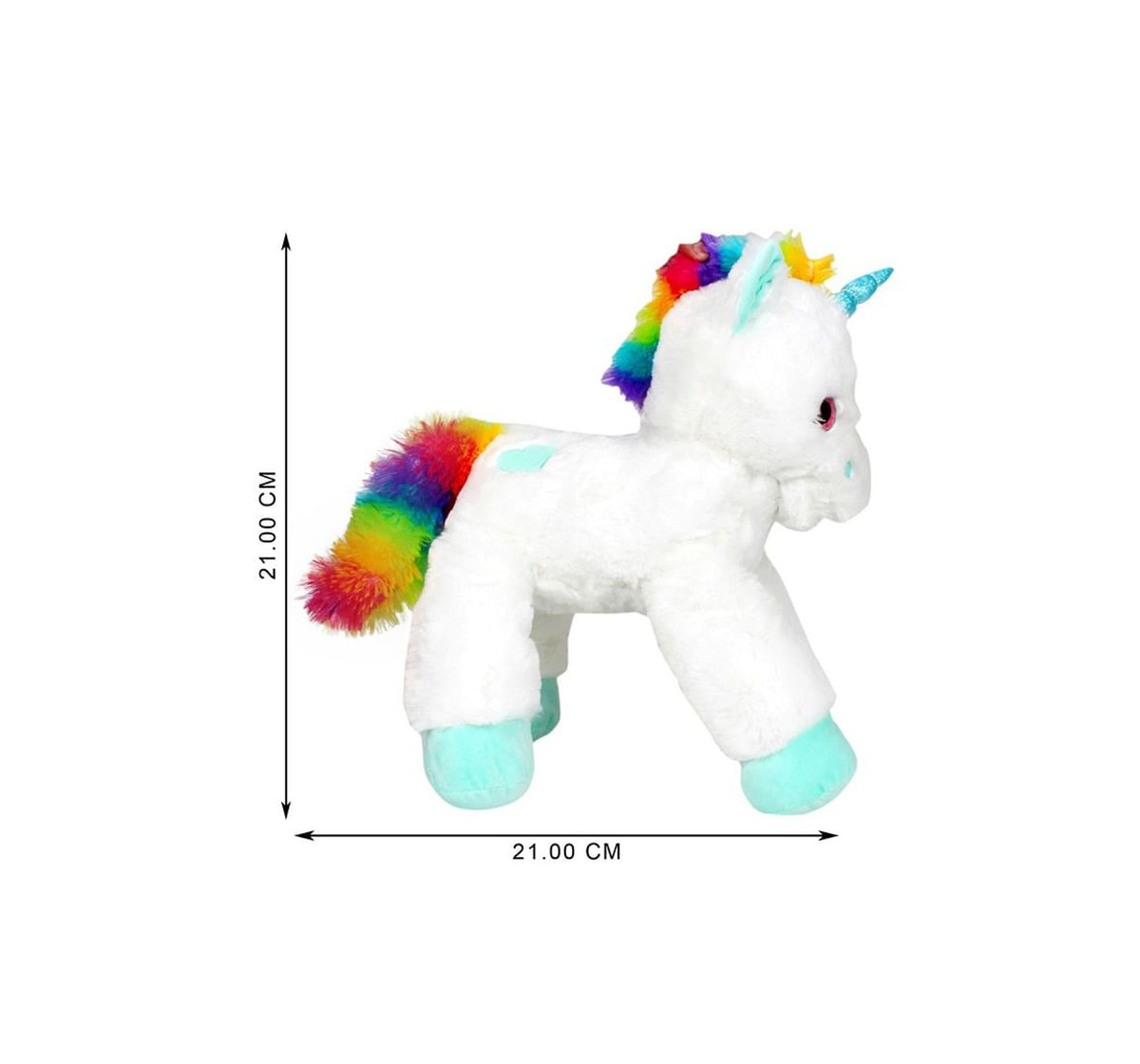 Lash Z Lying Unicorn Plush - White - 53Cm