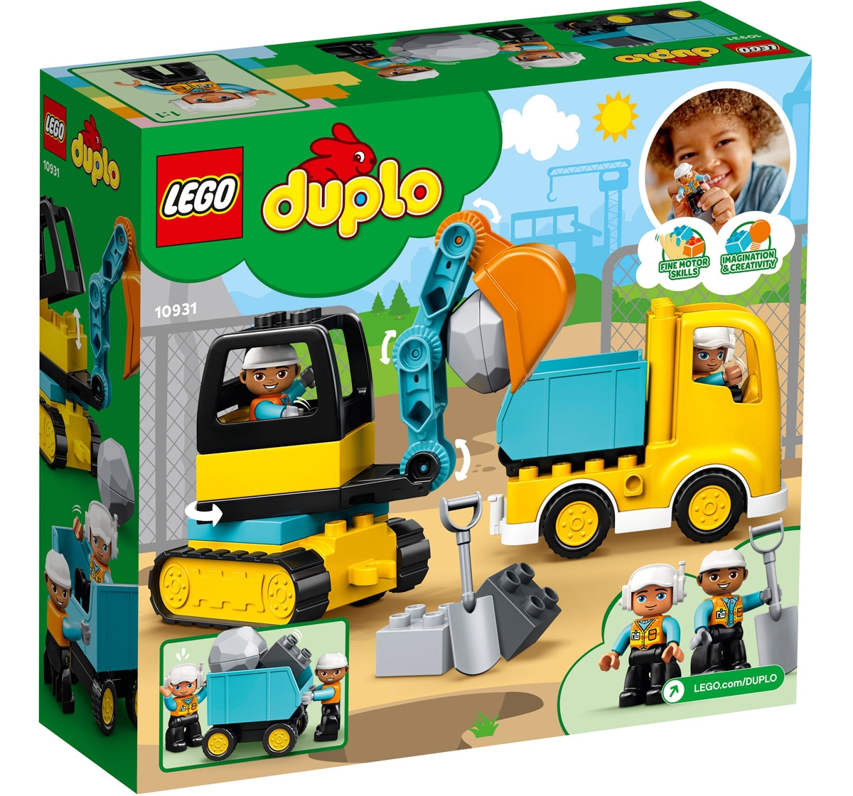 LEGO | LEGO 10931 Truck & Tracked Excavator Lego Blocks for Kids age 2Y+ 2