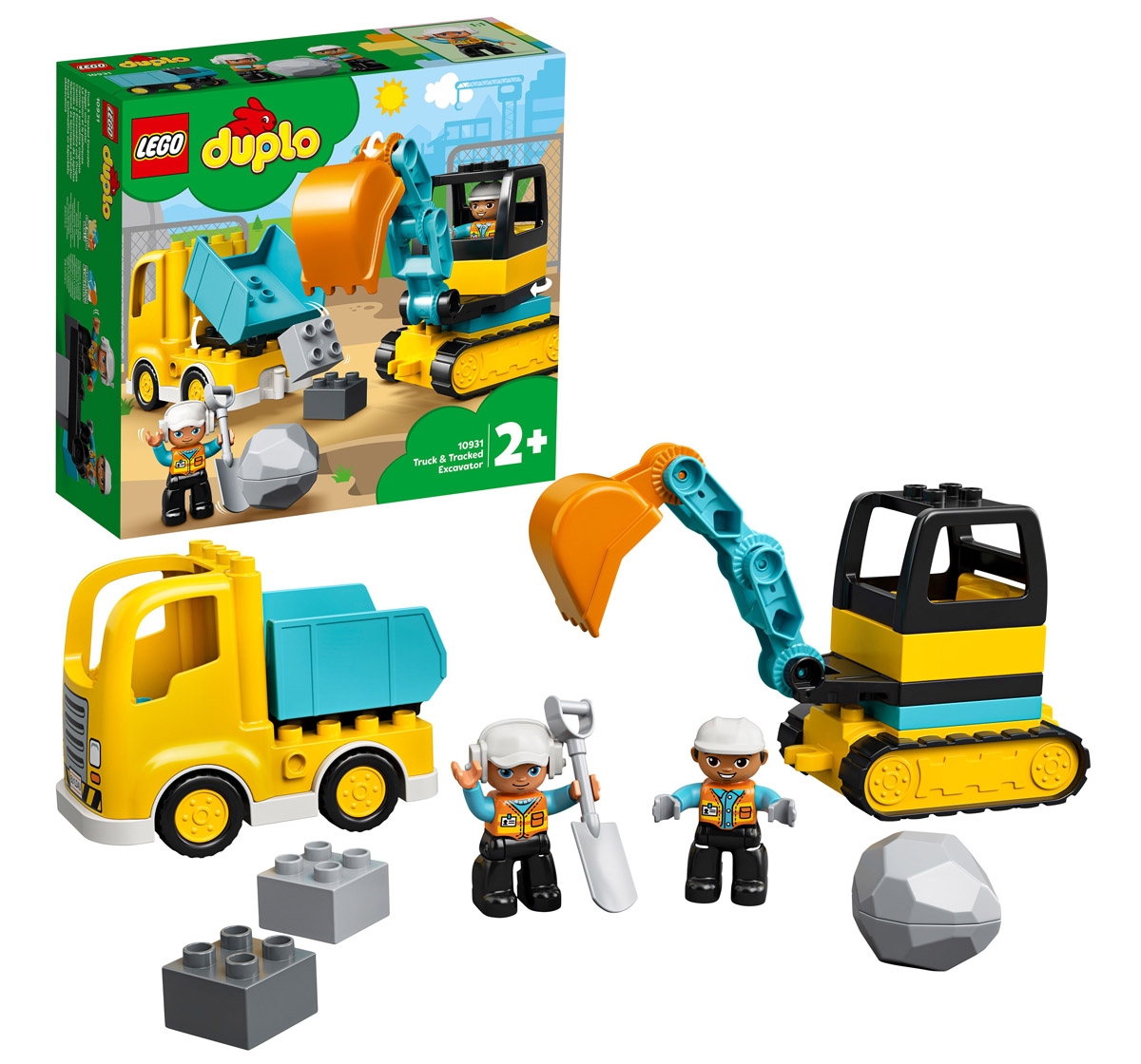 LEGO | LEGO 10931 Truck & Tracked Excavator Lego Blocks for Kids age 2Y+ 0
