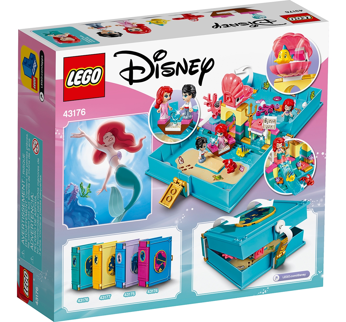 LEGO | LEGO 43176 Ariel's Storybook Adventures Lego Blocks for Girls age 5Y+  4