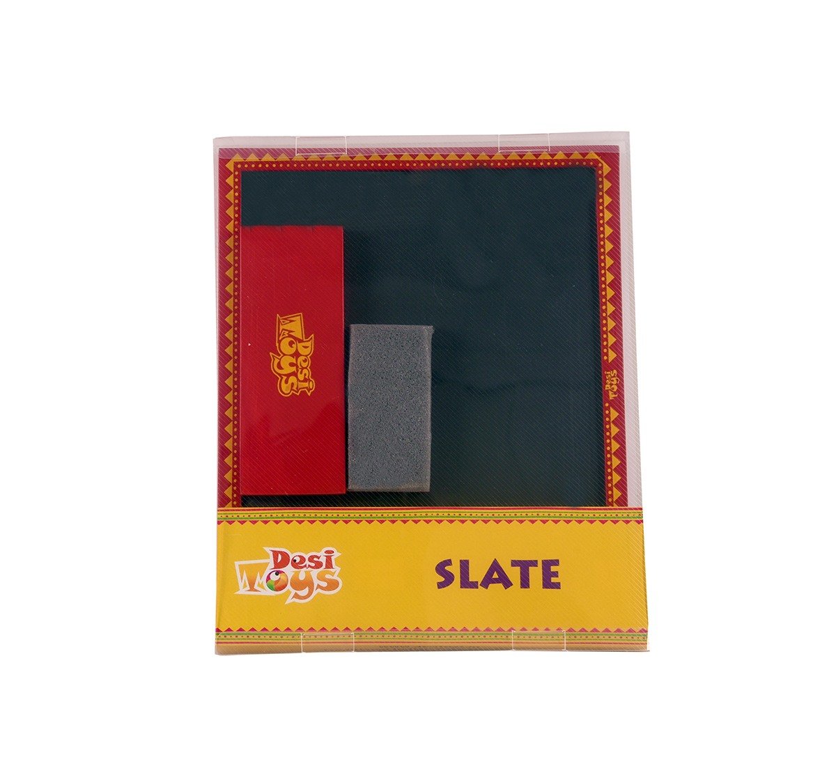 Desi Toys Wooden Slate for Kids age 3Y+ - 1.2 Cm (Red)