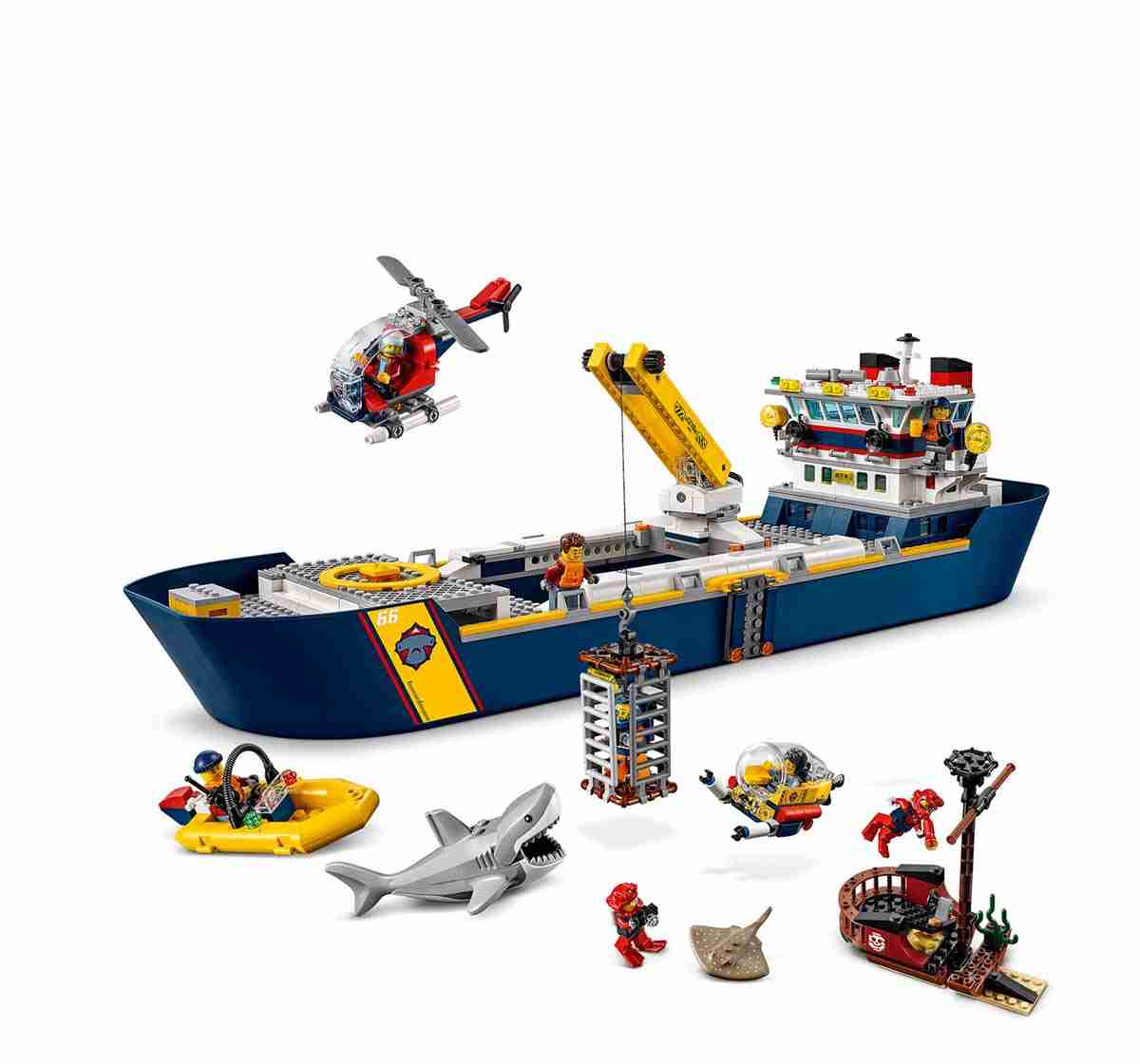 Lego Ocean Exploration Ship Lego Blocks for Kids Age 7Y+