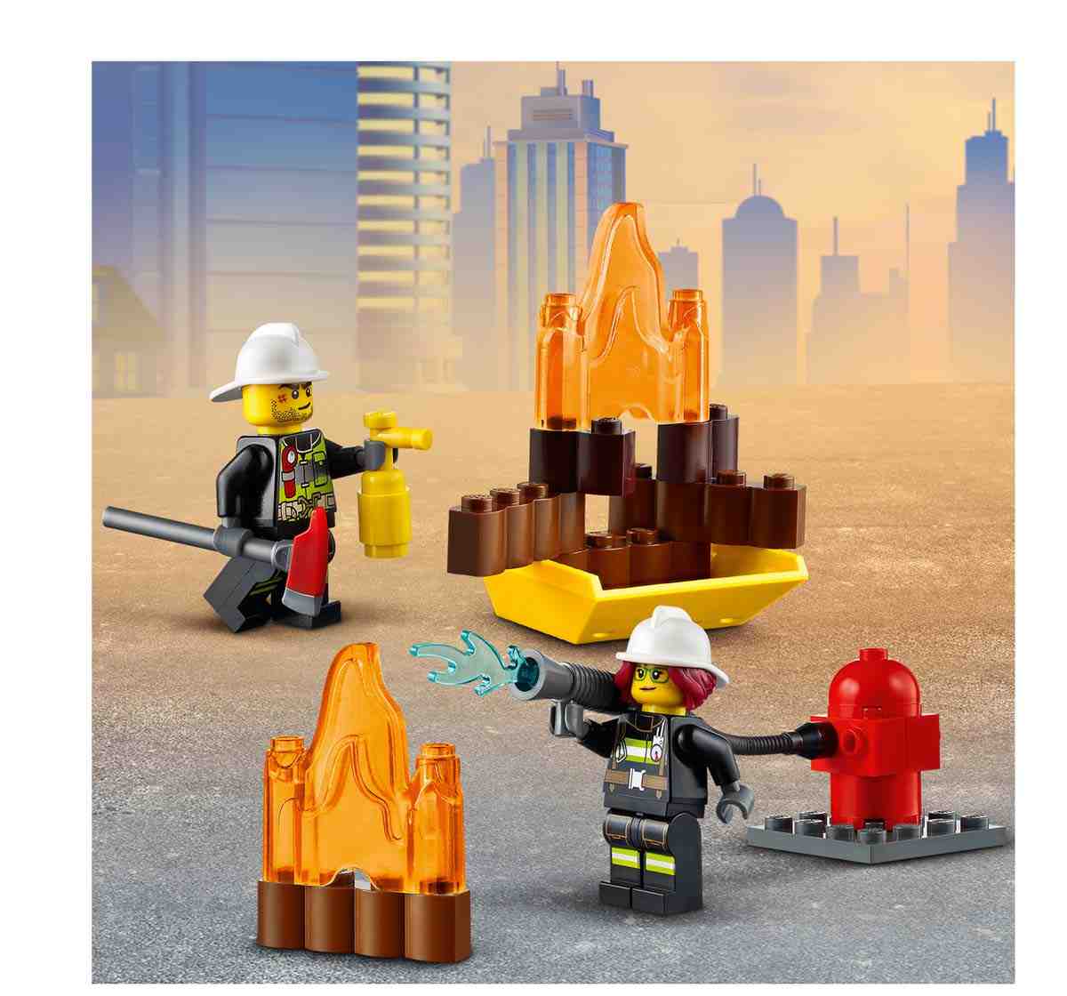 Lego Fire Ladder Truck Lego Blocks for Kids Age 4Y+