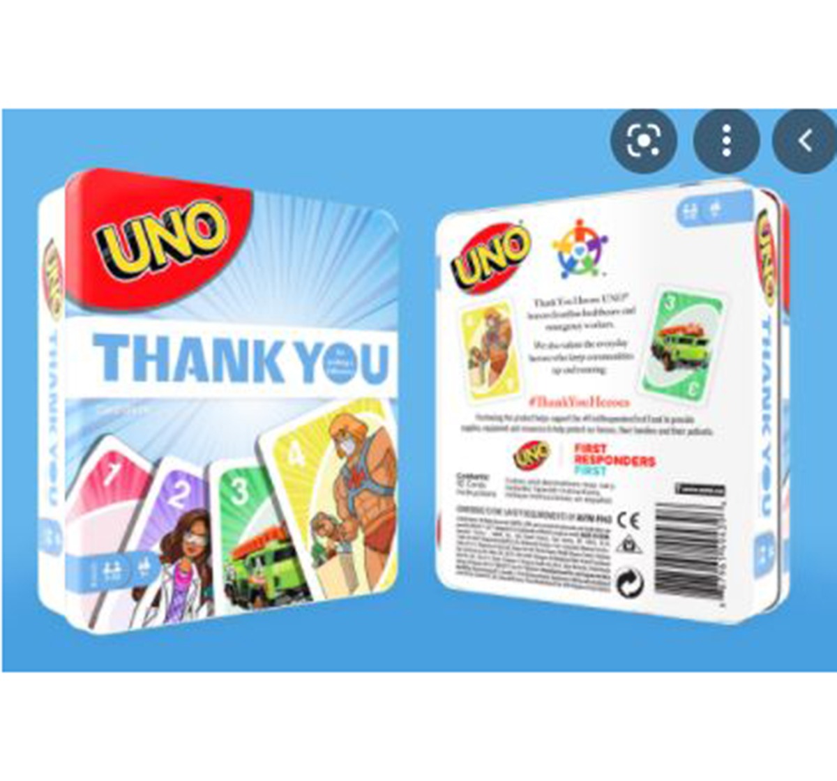 Mattel Games UNO Thank You Heroes, Unisex, 7Y+ (Multicolor)