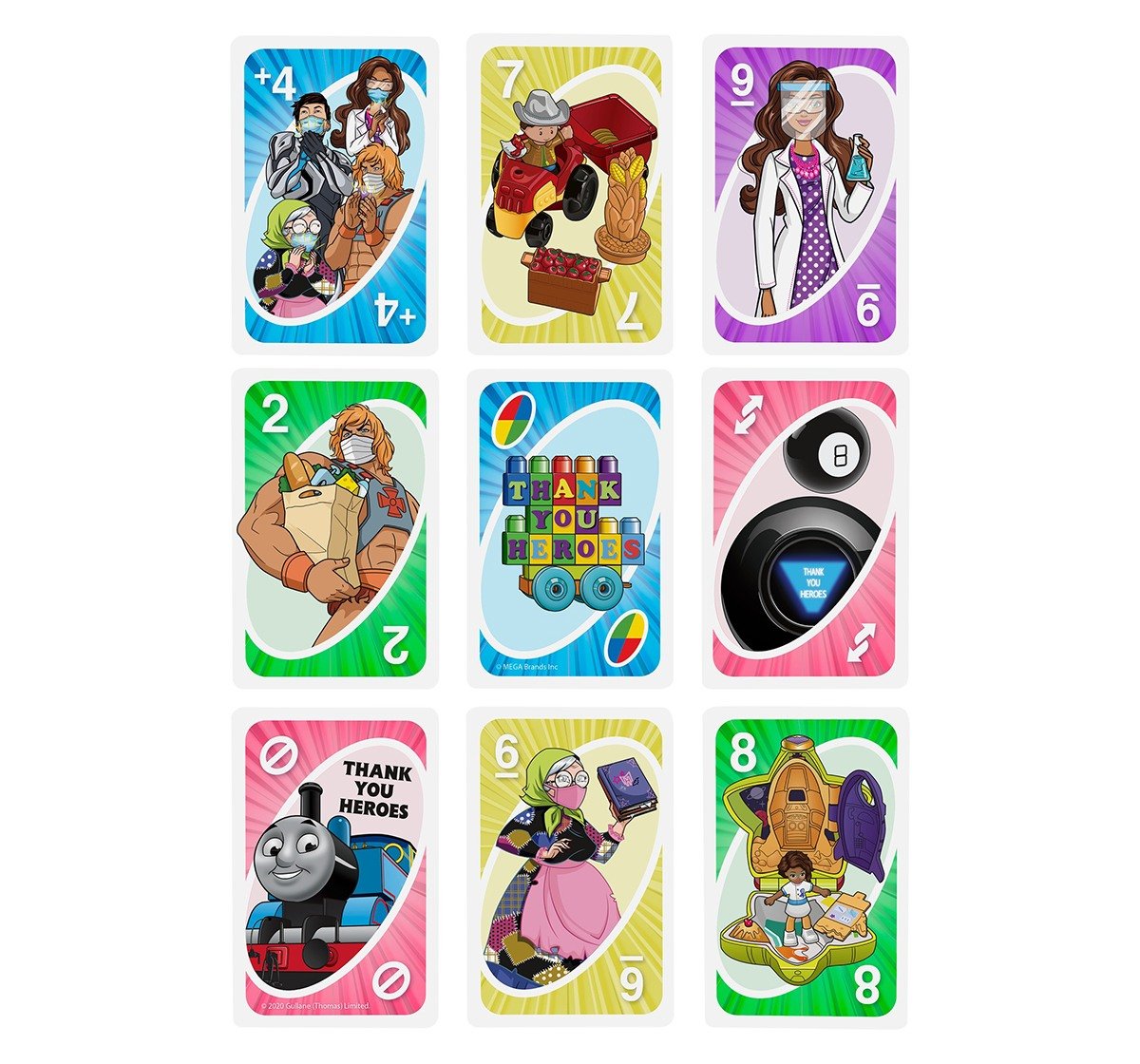 Mattel Games UNO Thank You Heroes, Unisex, 7Y+ (Multicolor)