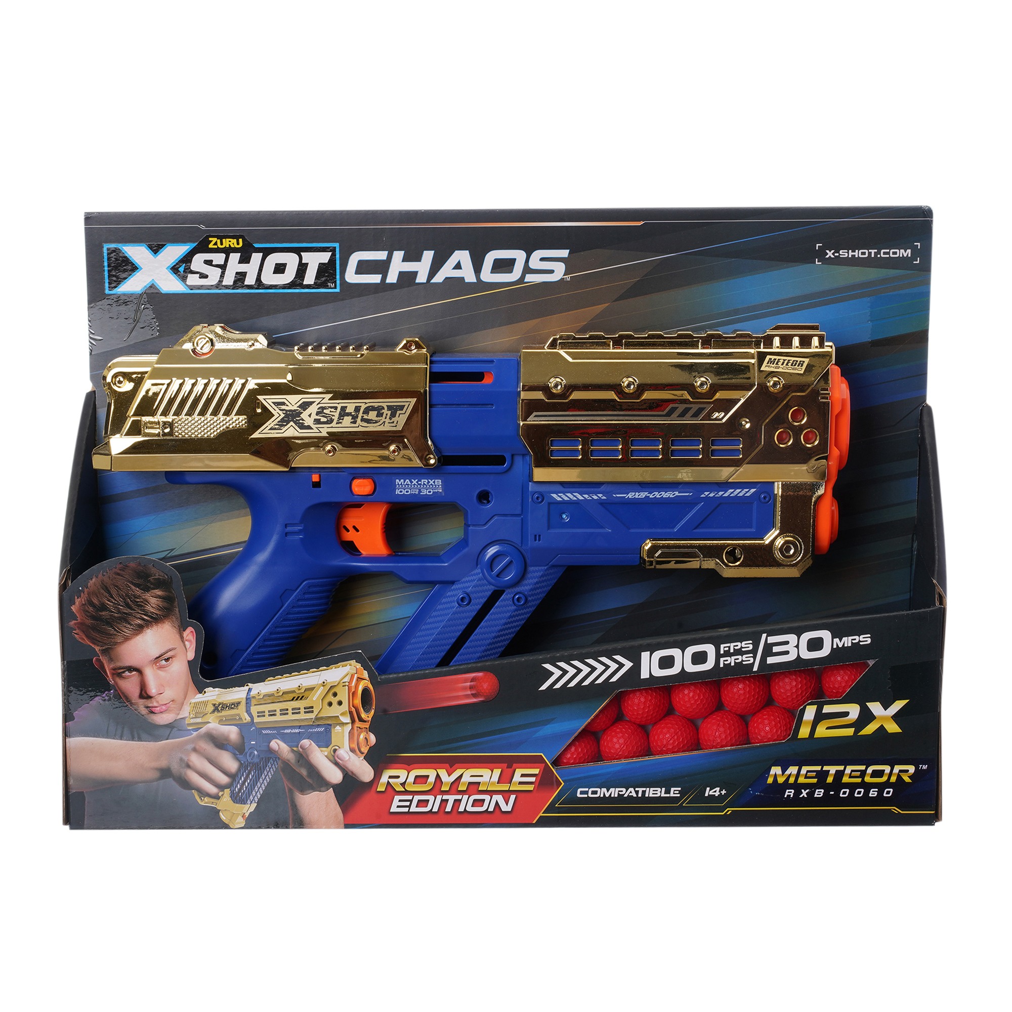 X-Shot Golden Chaos Meteor Toy Guns for kids 12Y+, Multicolour