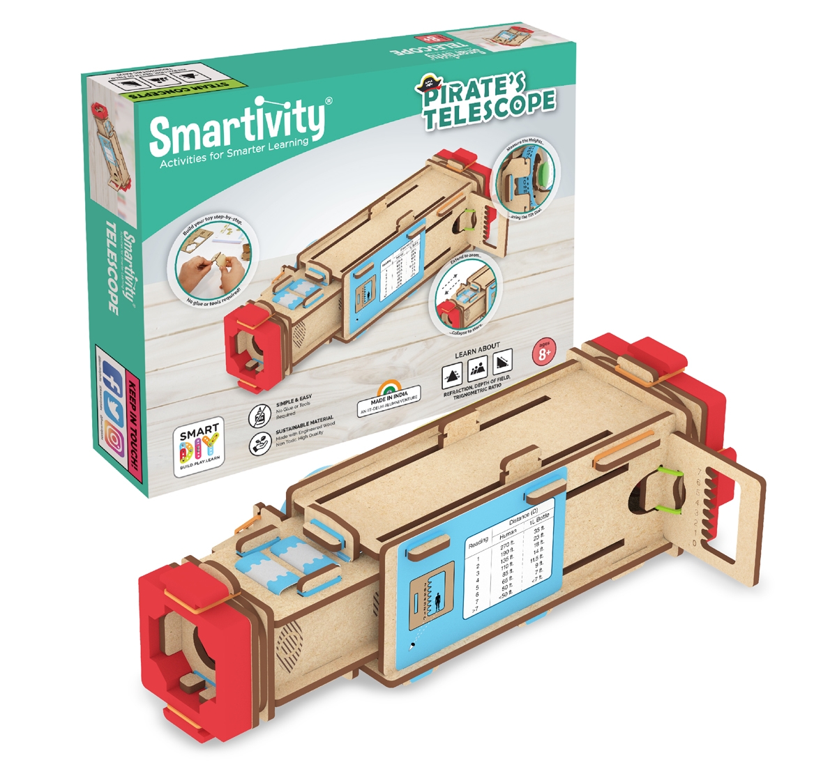 Smartivity | Smartivity Pirate's Telescope STEM STEAM Educational DIY Building Construction Activity Toy Game Kit 0