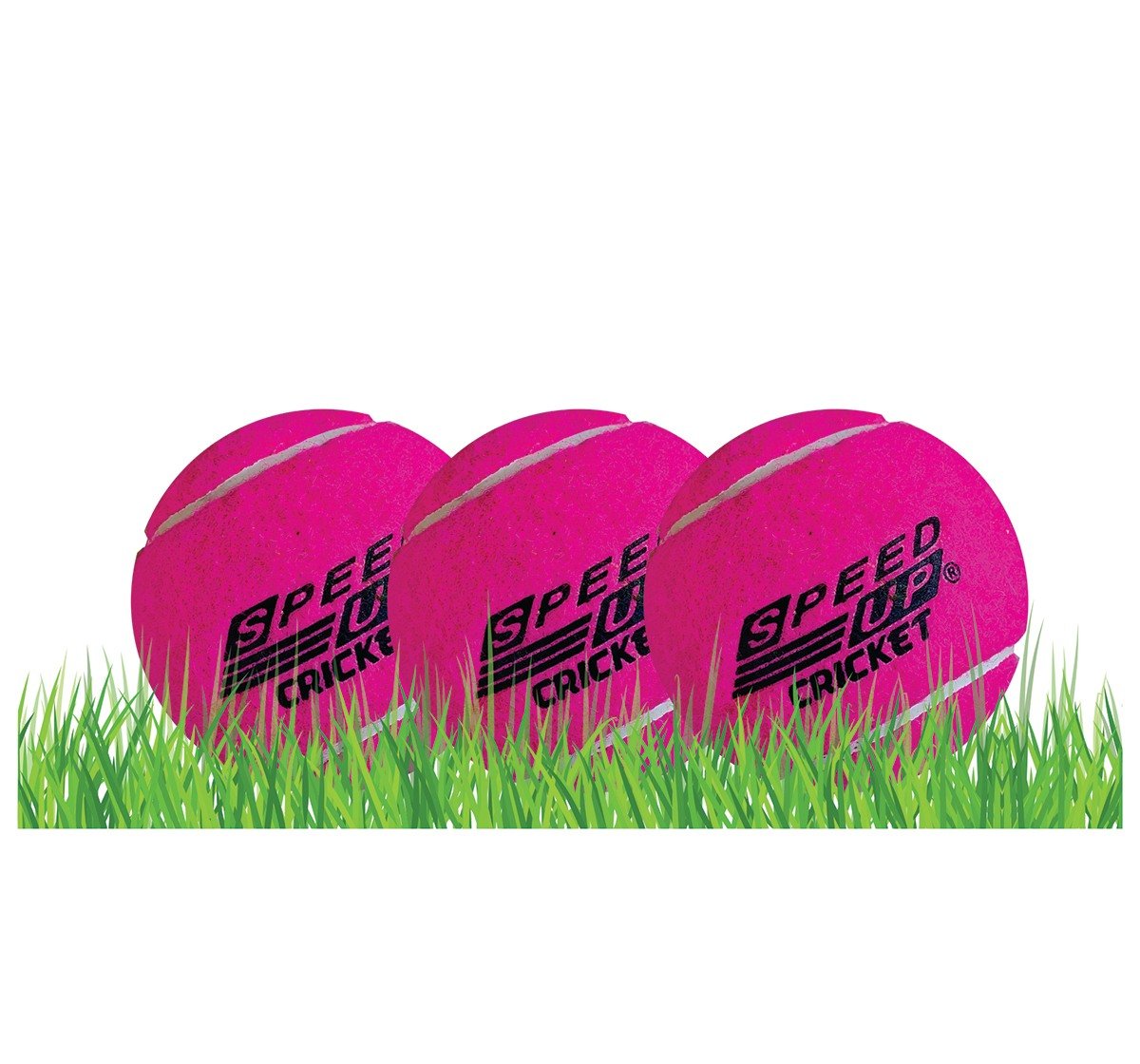 Speed Up Cricket Tennis Ball Pack of 3, Pink for Kids age 10Y+