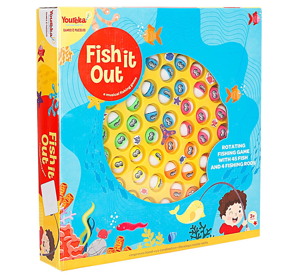 Youreka Fishing Challenging and Mind Game for Kids 3Y+, Yellow