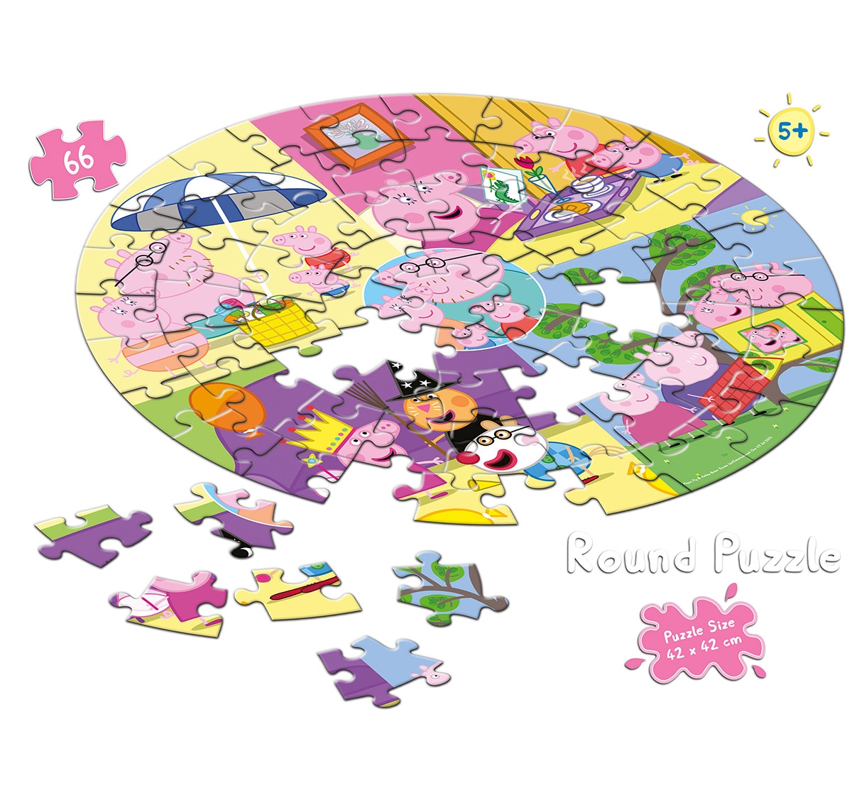 Peppa Pig | Peppa Pig Round Puzzle 66 pcs, 5Y+ 1