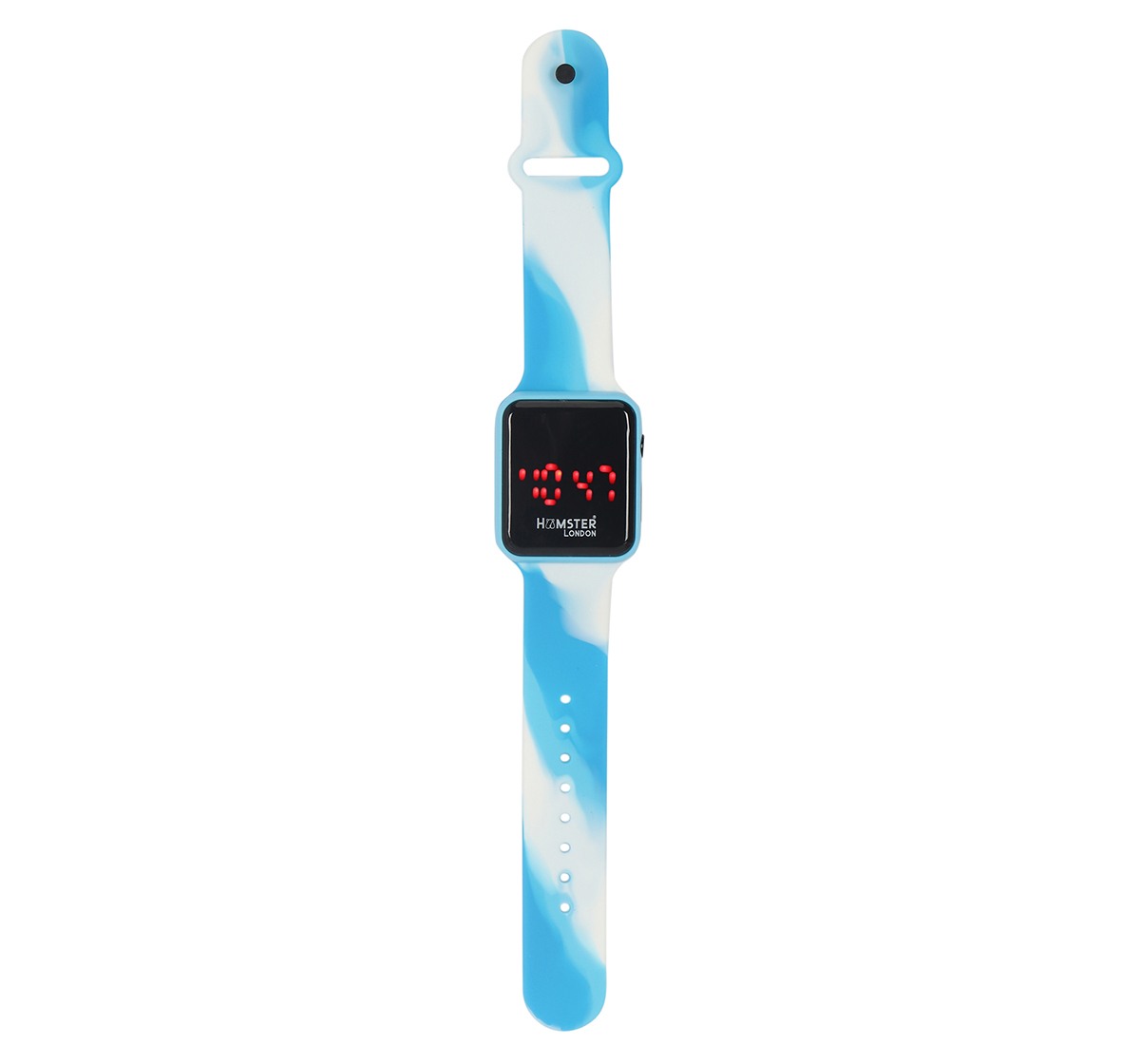 Hamster London Mirror Face Slicone Band Digital Watch Blue, 5Y+