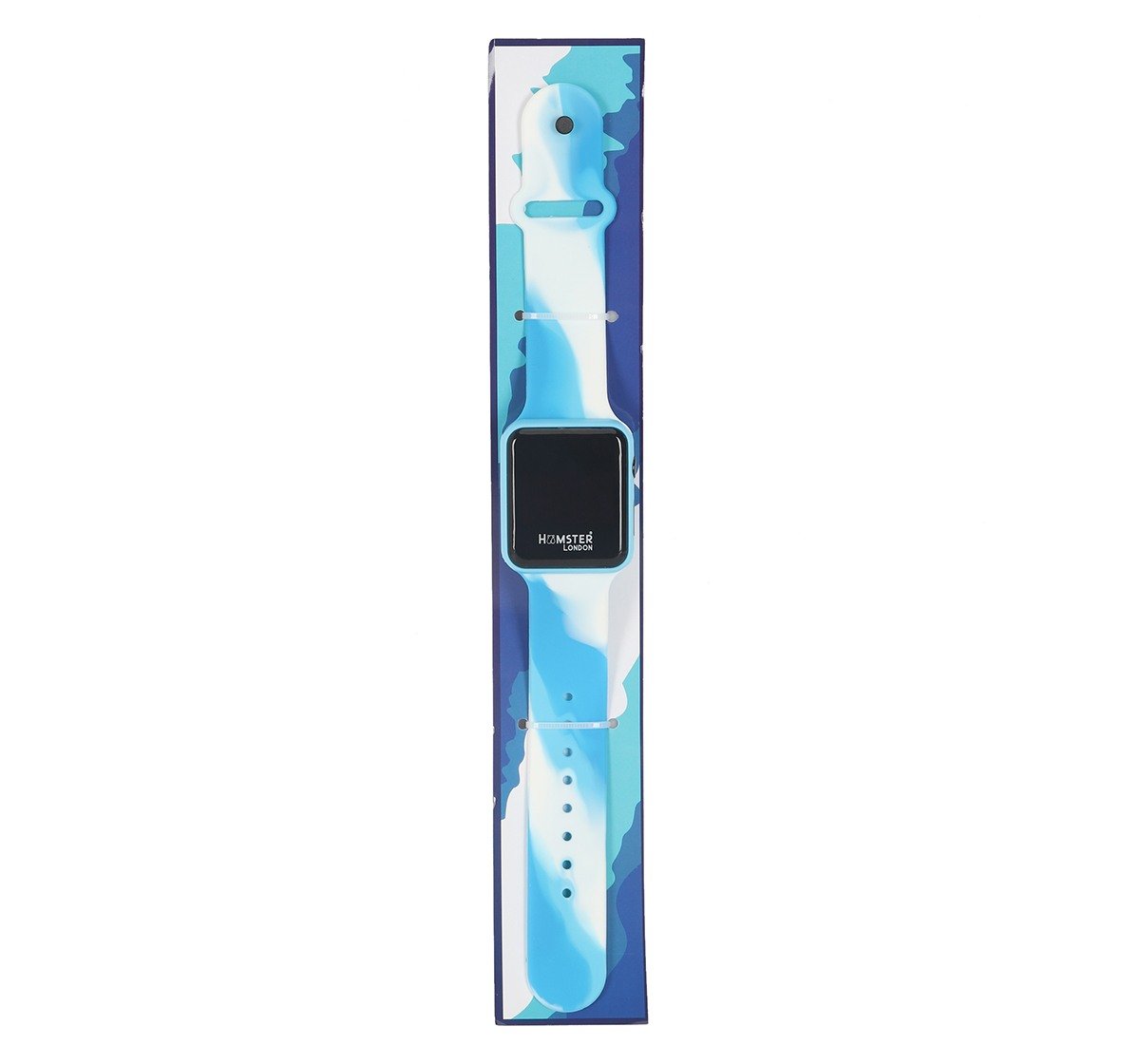 Hamster London Mirror Face Slicone Band Digital Watch Blue, 5Y+