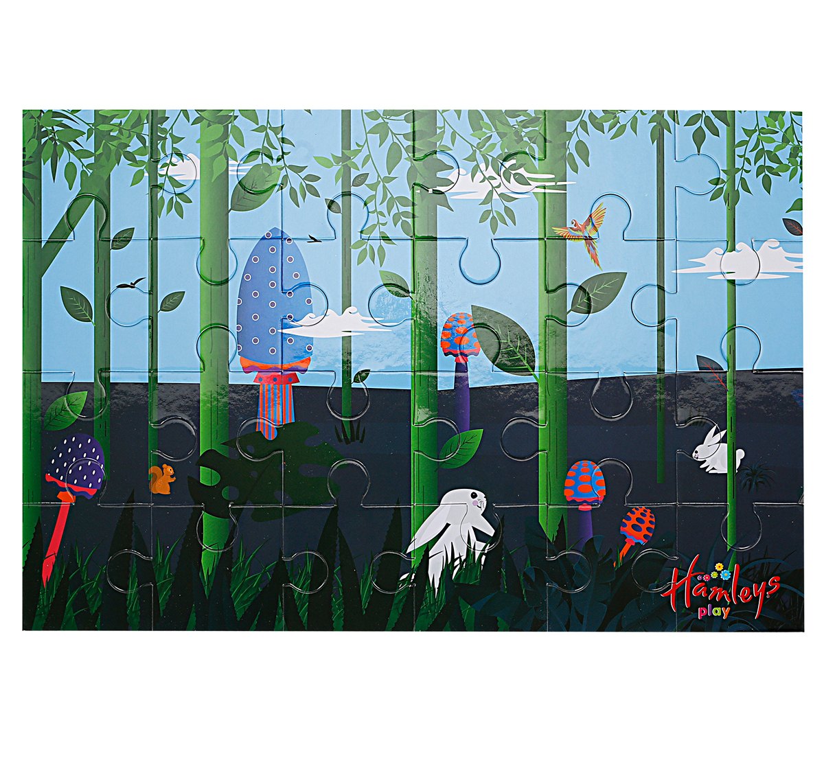 Hamleys Blue Mushroom Floor Puzzle for kids 3Y+, Multicolour