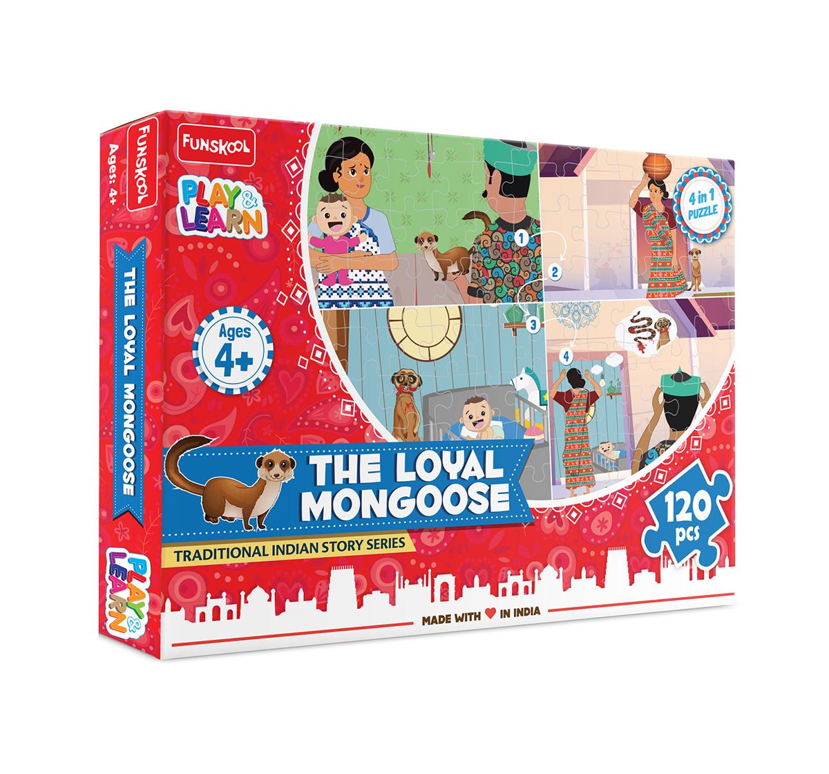 Play & Learn The Loyal Mongoose 120 Pcs, 2Y+ (Multicolor)