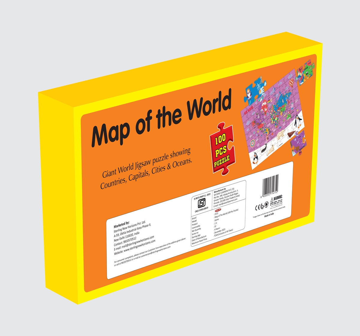 STERLING | Sterling Horizons World Map Puzzle Interesting game Multicolour 4Y+ 1