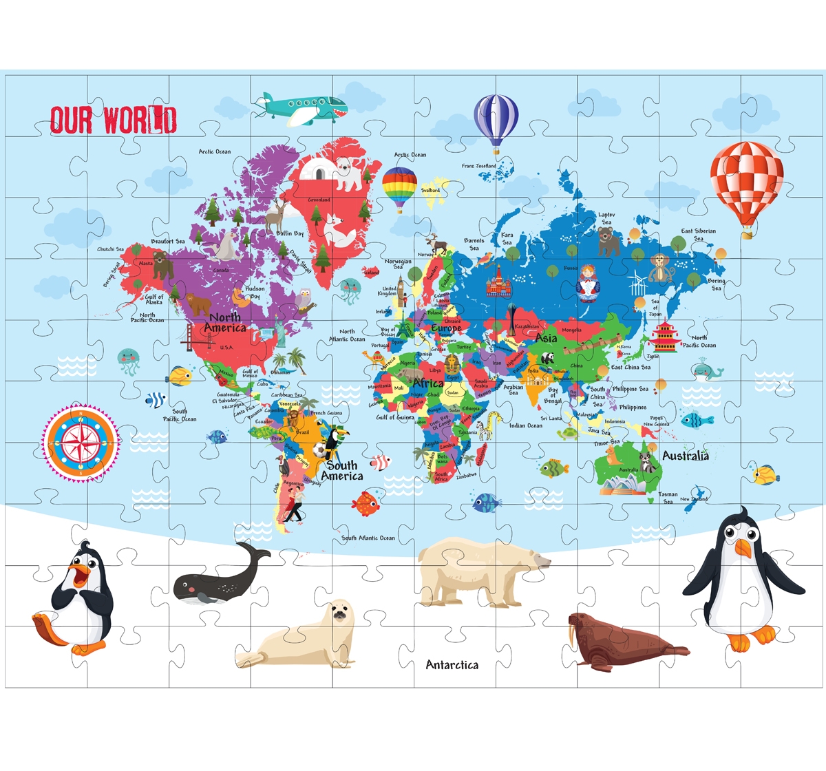 STERLING | Sterling Horizons World Map Puzzle Interesting game Multicolour 4Y+ 2