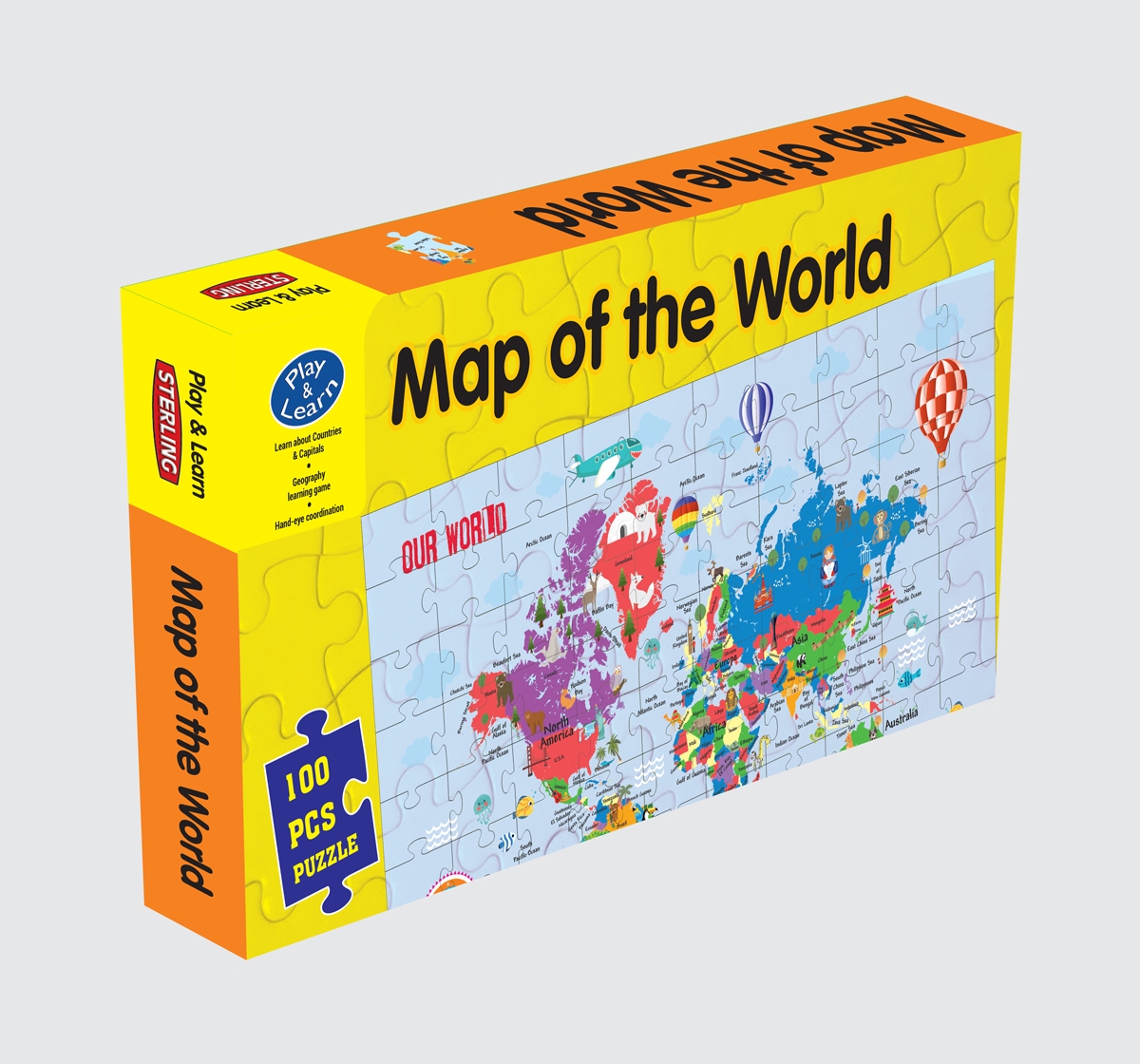 STERLING | Sterling Horizons World Map Puzzle Interesting game Multicolour 4Y+ 0