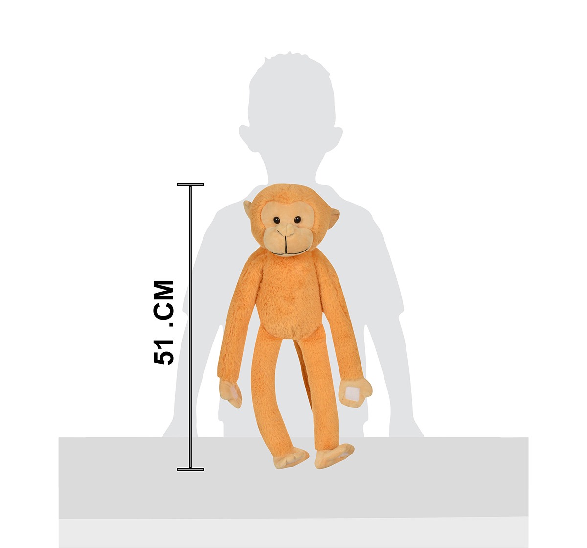 Mirada 52cm hanging monkey soft toy Multicolor 3Y+