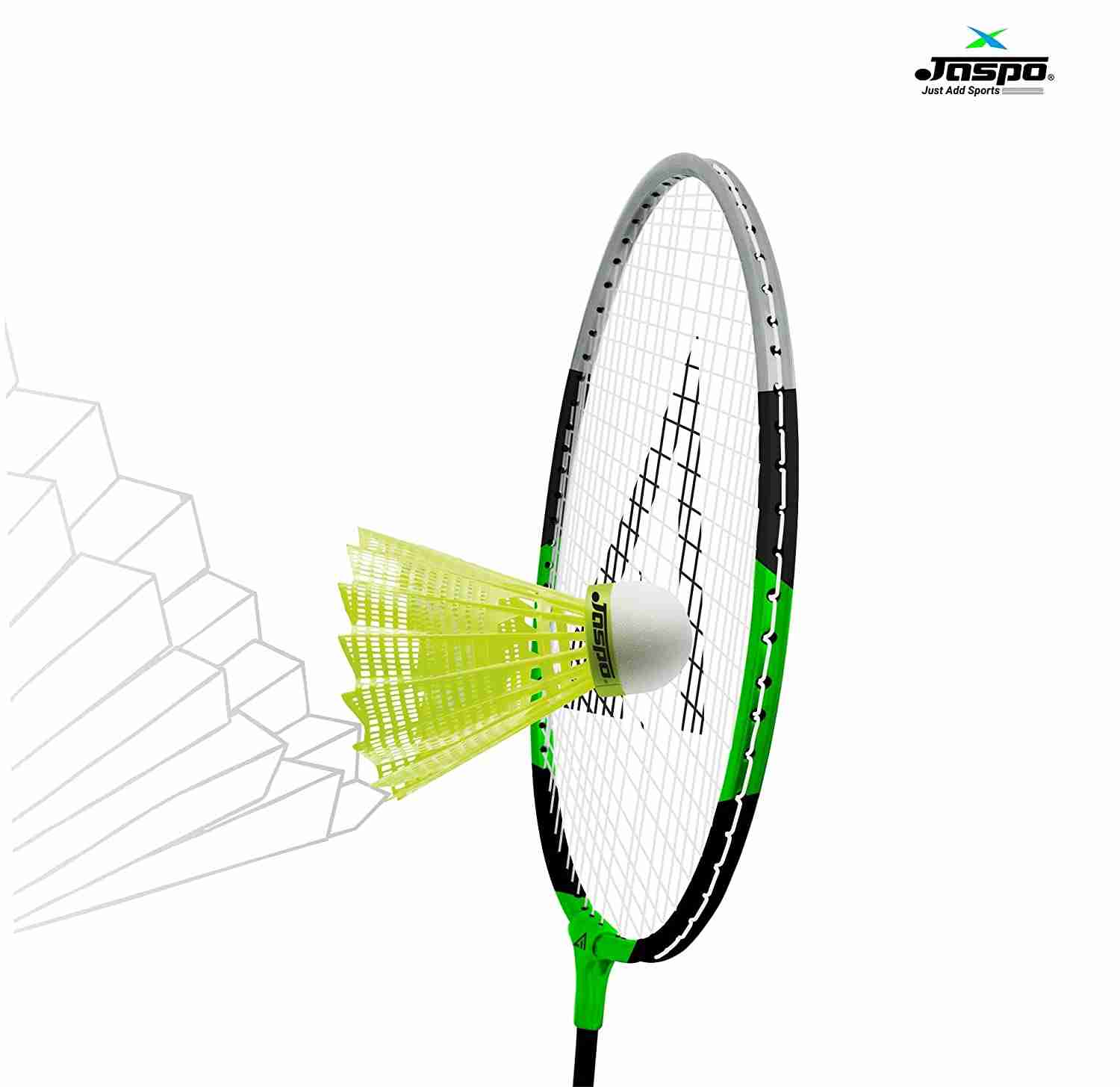 Jaspo Plastic Pursuit Shuttlecock High Speed With Great Stability And Durability For Indoor Outdoor Training, Practice Badminton Rackets Sports Green Pack Of 5 Yellow 6Y+