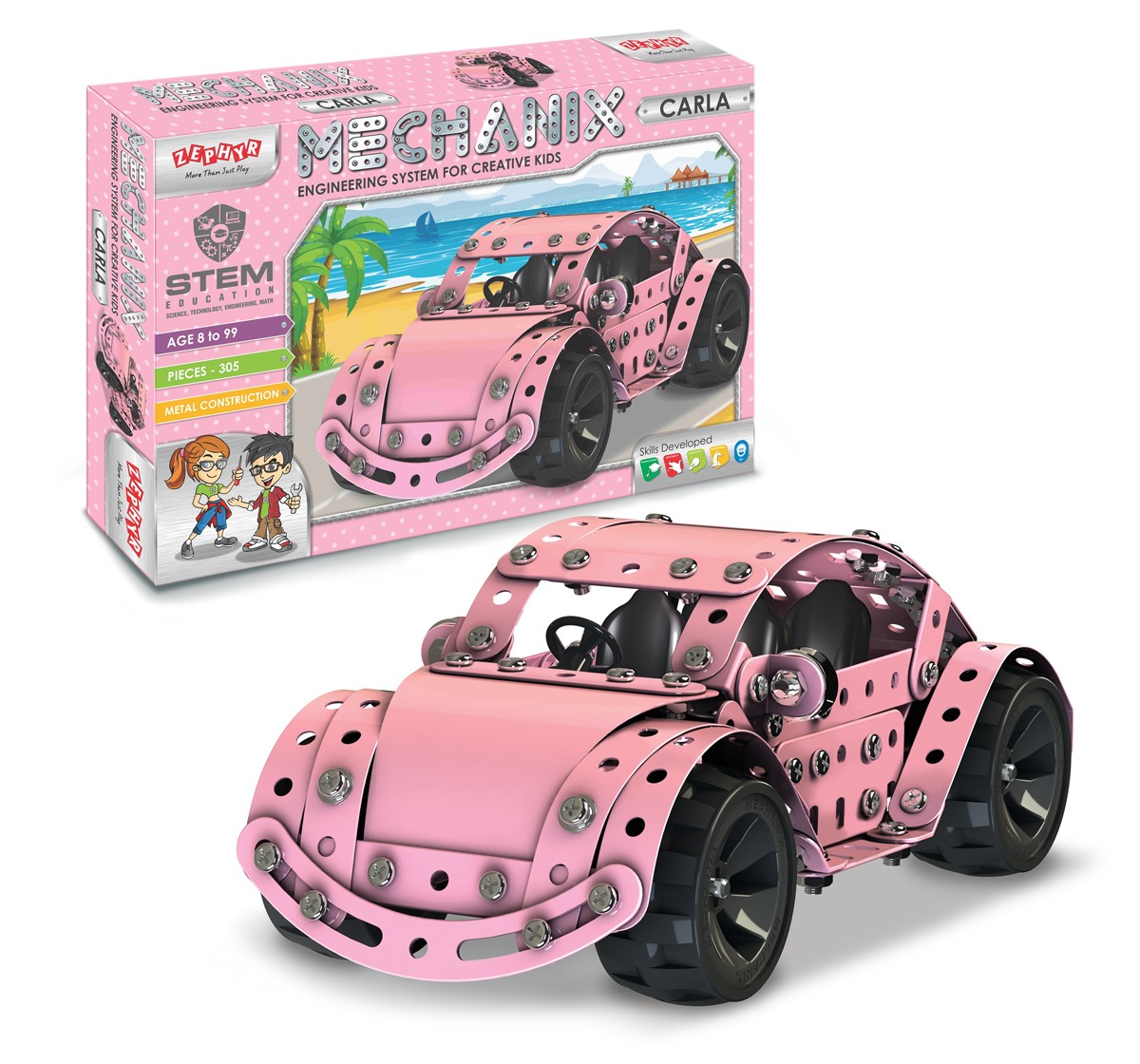 Mechanix Carla DIY STEM Toy Metal Construction set Multicolor 7Y+
