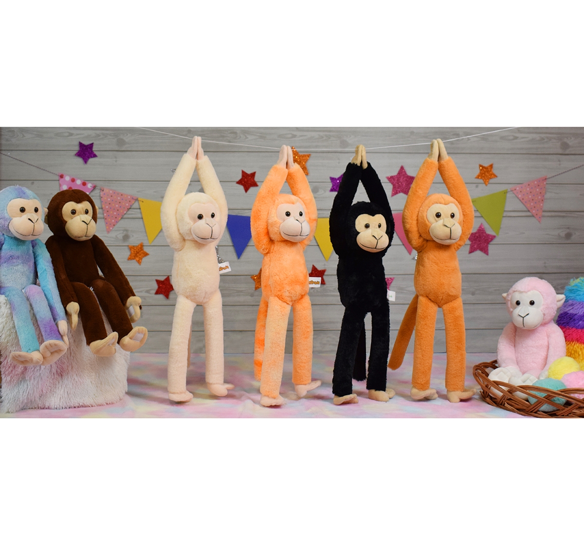 Mirada | Mirada 52cm hanging monkey soft toy Multicolor 3Y+ 6