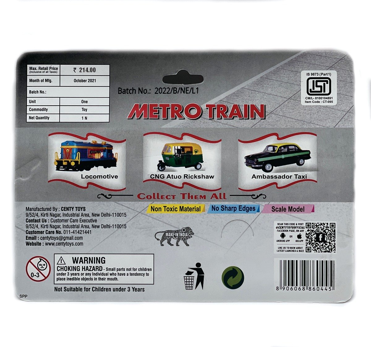 Centy Metro Train Multicolor 3Y+