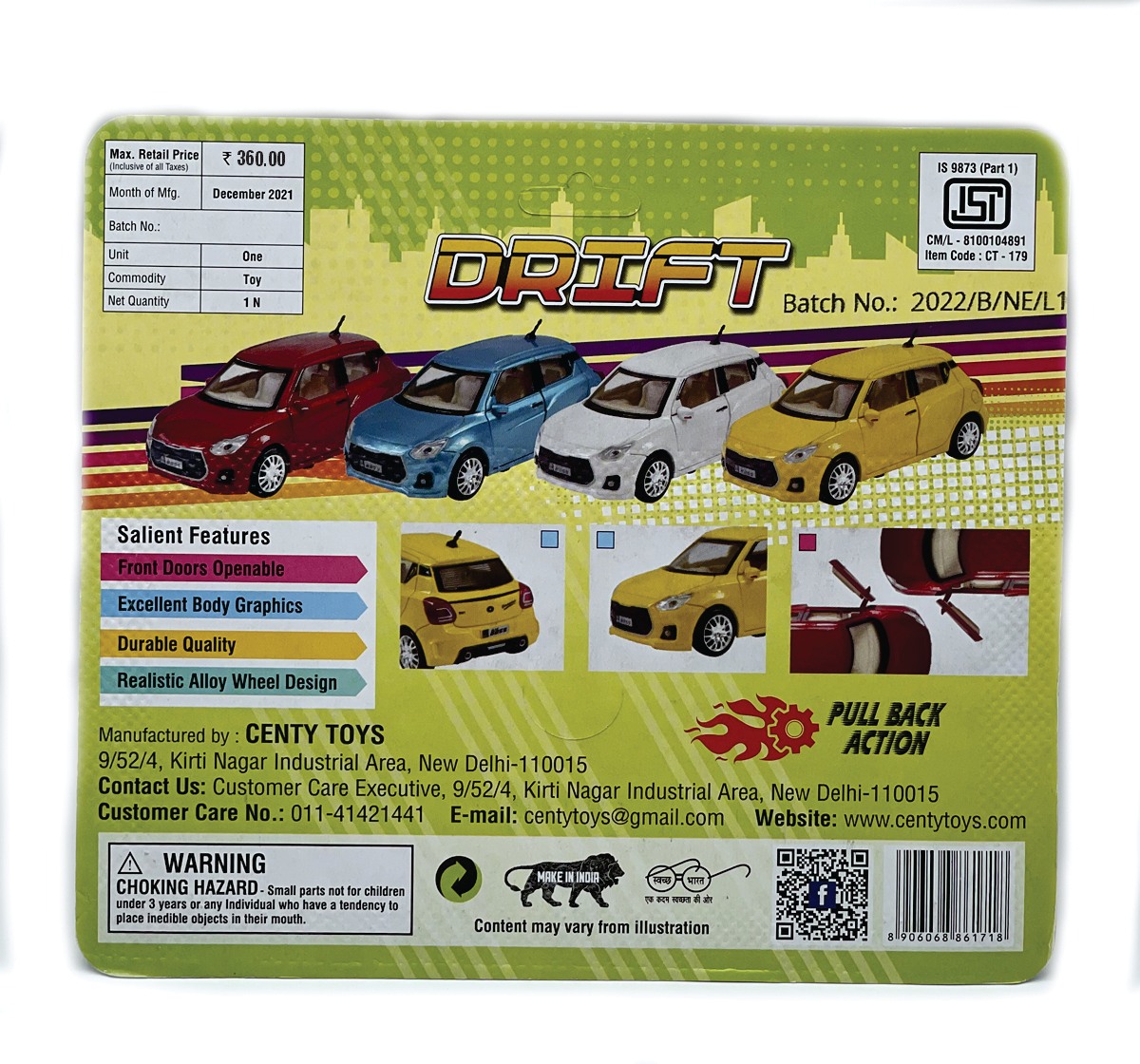 Centy Drift Car New Release Multicolor 3Y+