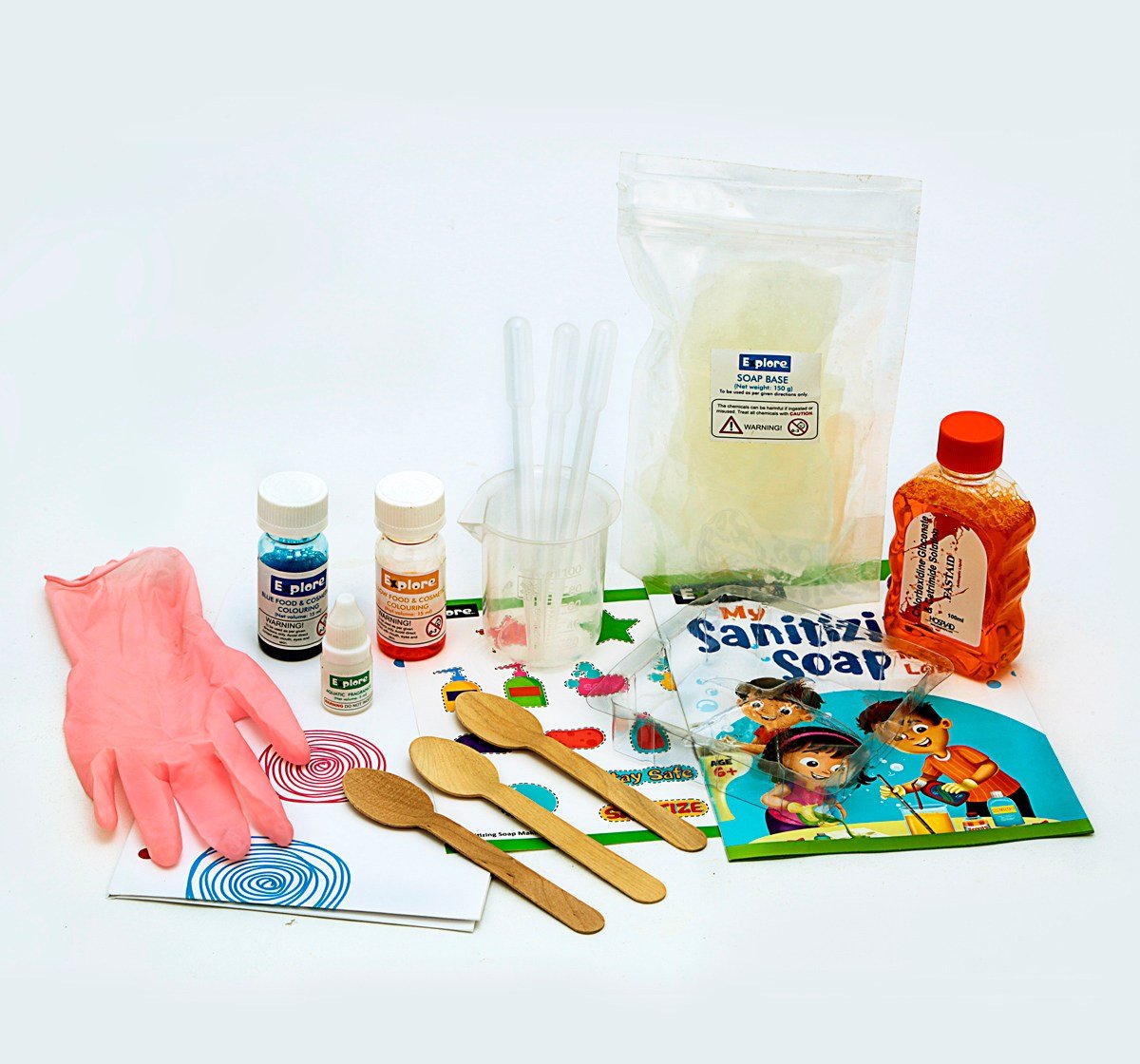Eksploe My Sanitizing Soap Making Lab STEM Activity Kit Multicolor 8Y+
