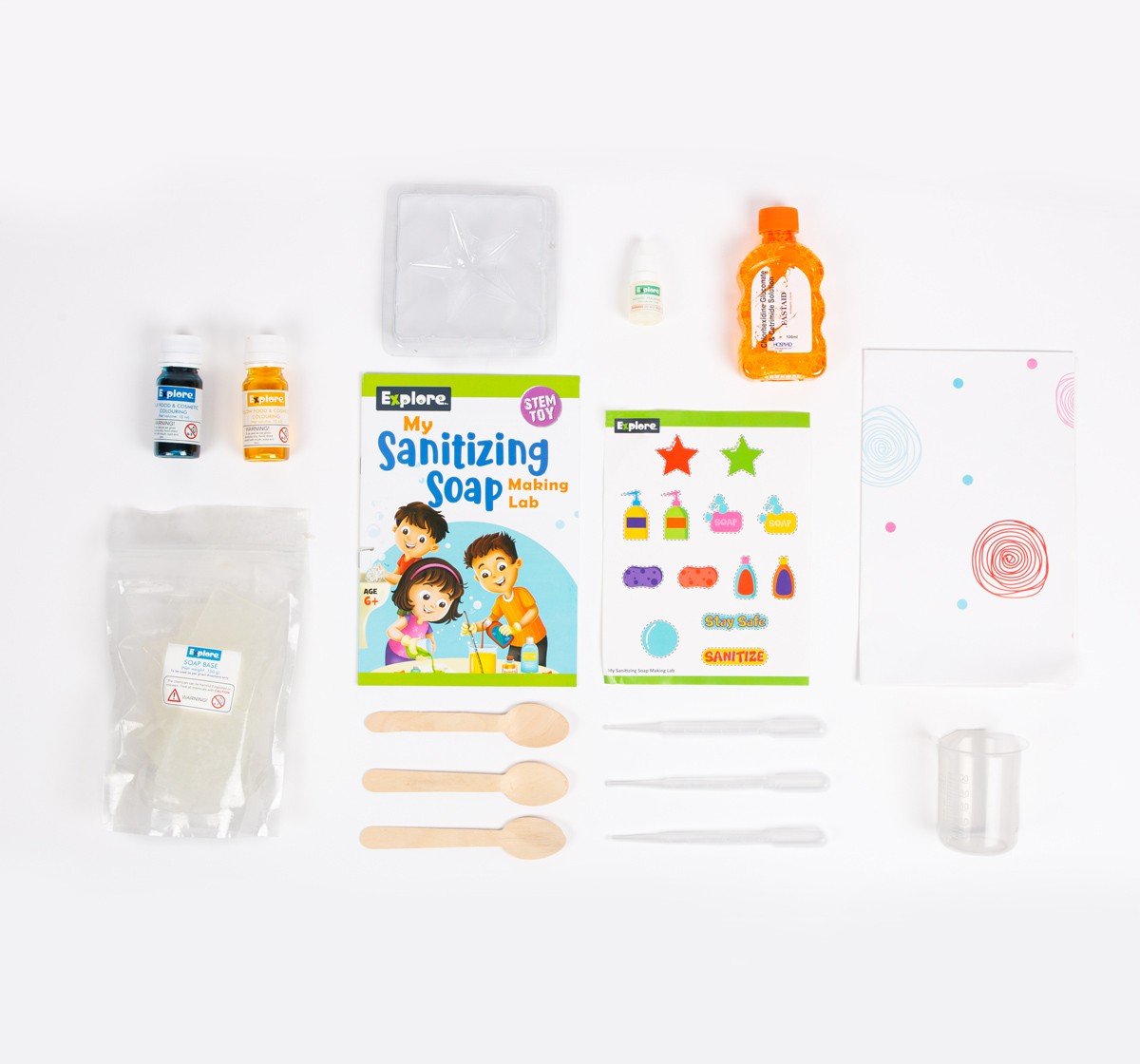 Eksploe My Sanitizing Soap Making Lab STEM Activity Kit Multicolor 8Y+