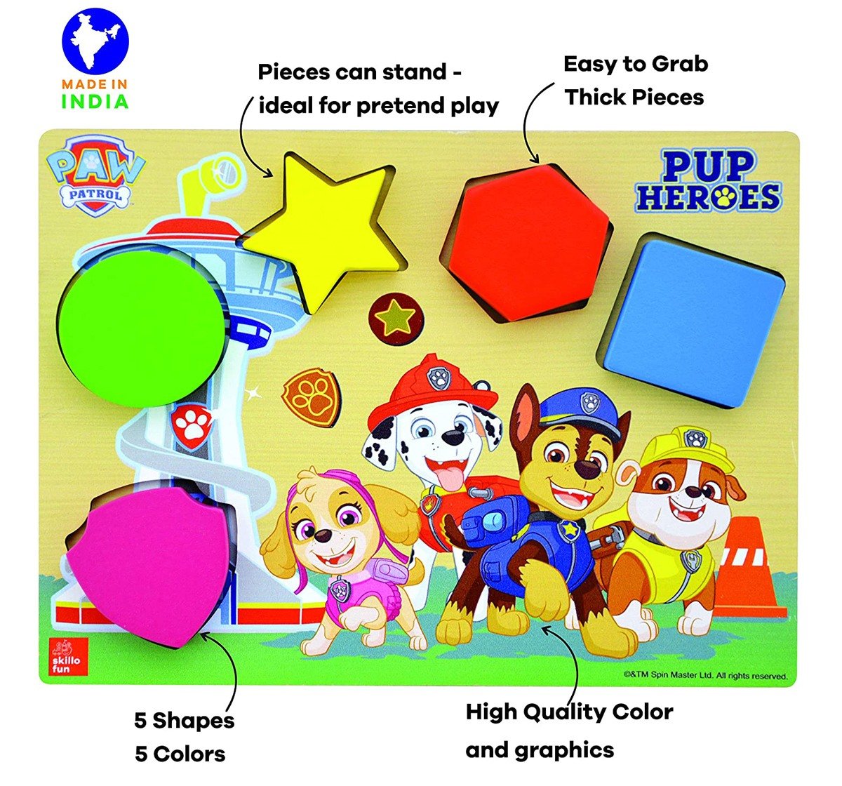 Skillofun Paw Patrol Shapes Sorter Multicolour 2Y+