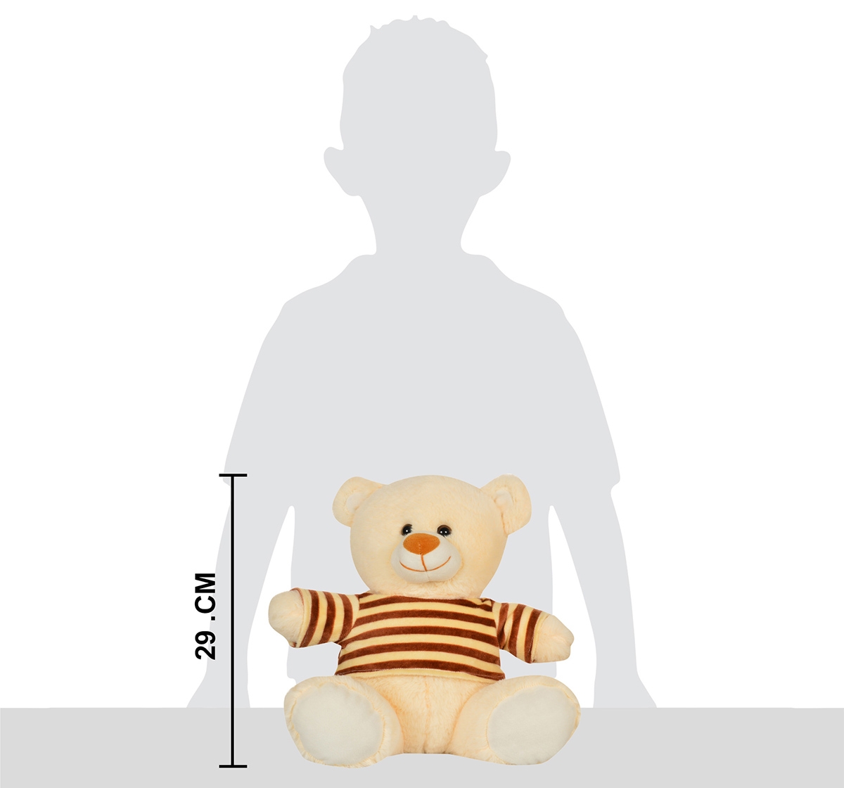 Mirada | Mirada 30cm sitting teddy bear with Multicolor strip dress  Multicolor 3Y+ 4