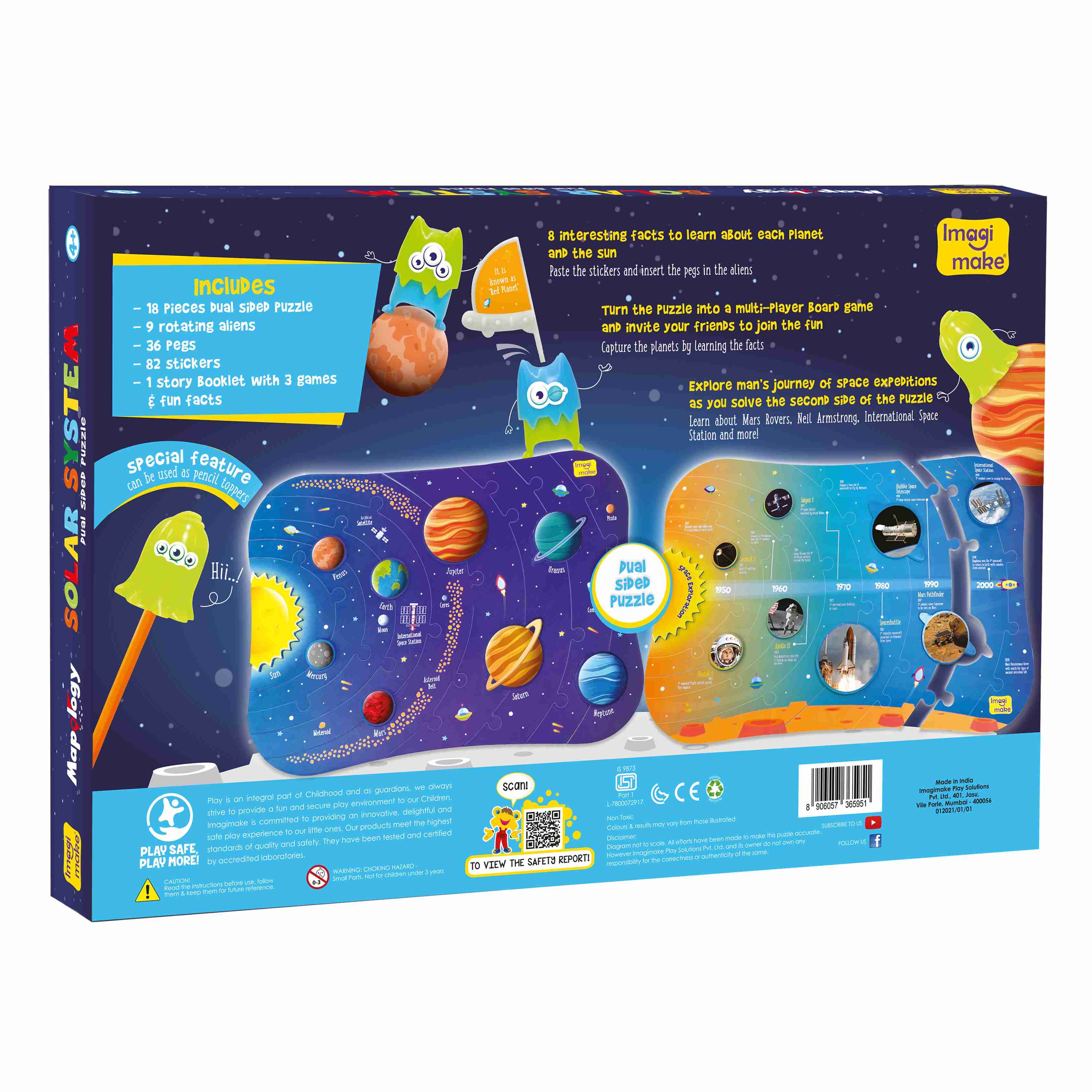 Imagimake Mapology Solar System for Kids, 5Y+(Multicolor)