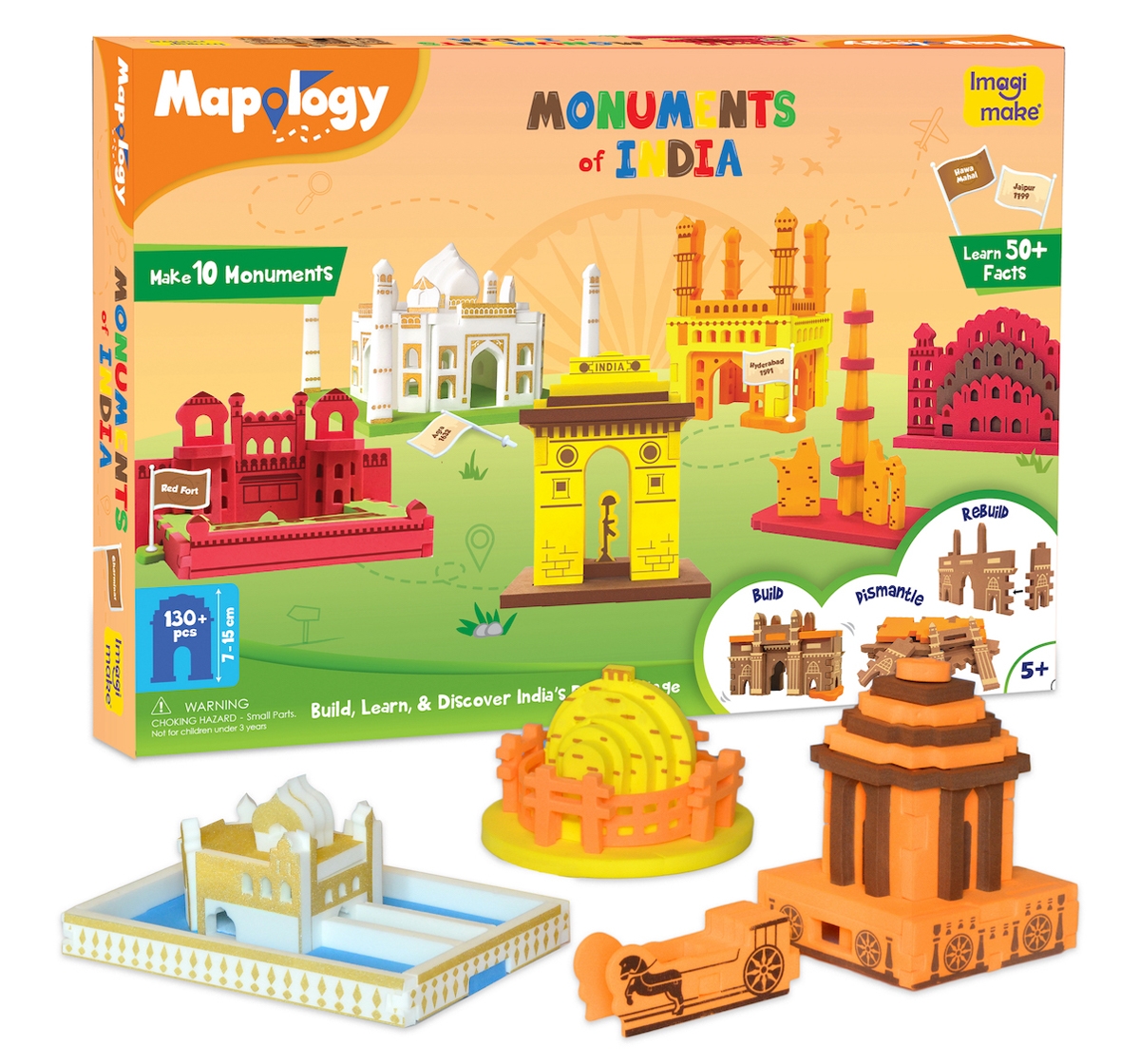 Imagimake | Imagimake Mapology Monuments Of India for Kids, 5Y+(Multicolor) 0