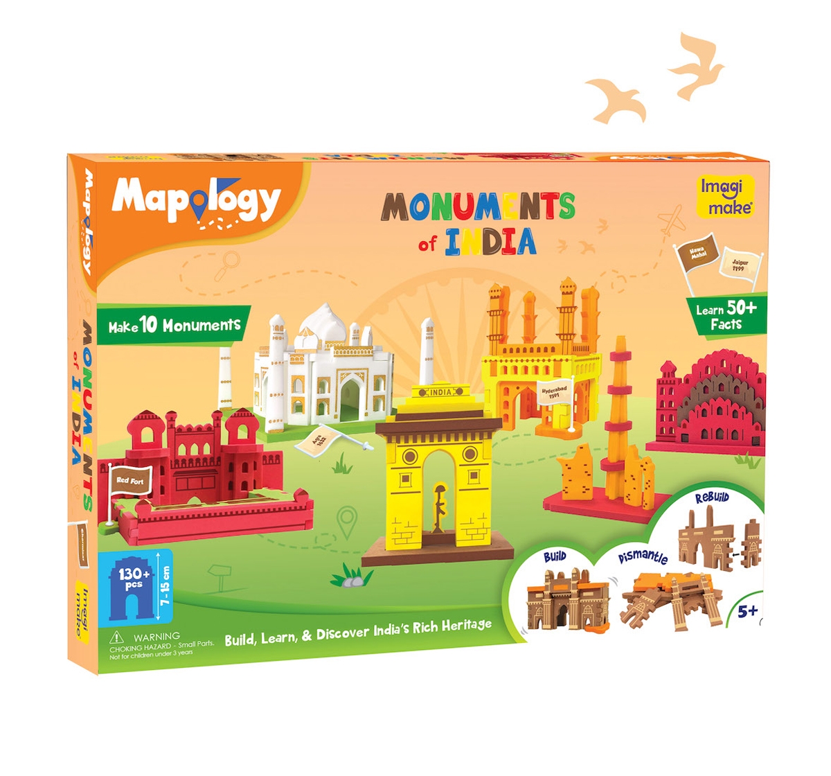 Imagimake | Imagimake Mapology Monuments Of India for Kids, 5Y+(Multicolor) 2